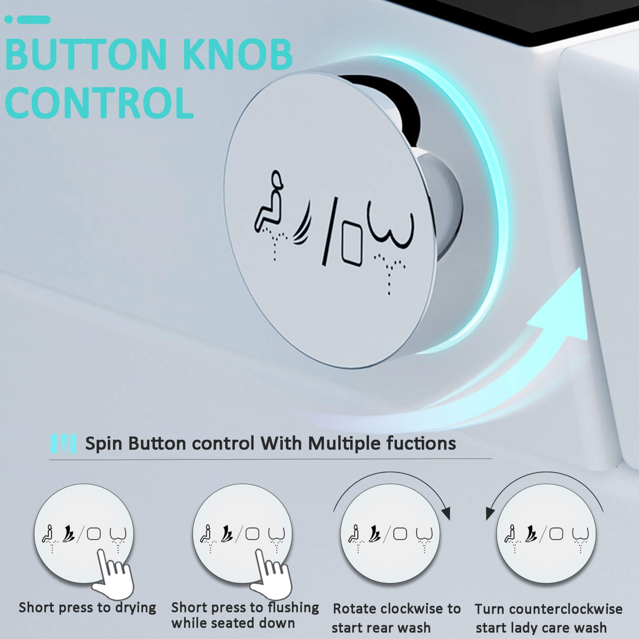 Nuvia Smart Auto Dual Flush Tankless Toilet With Heated Bidet, Auto Open And Close (SAK37415)