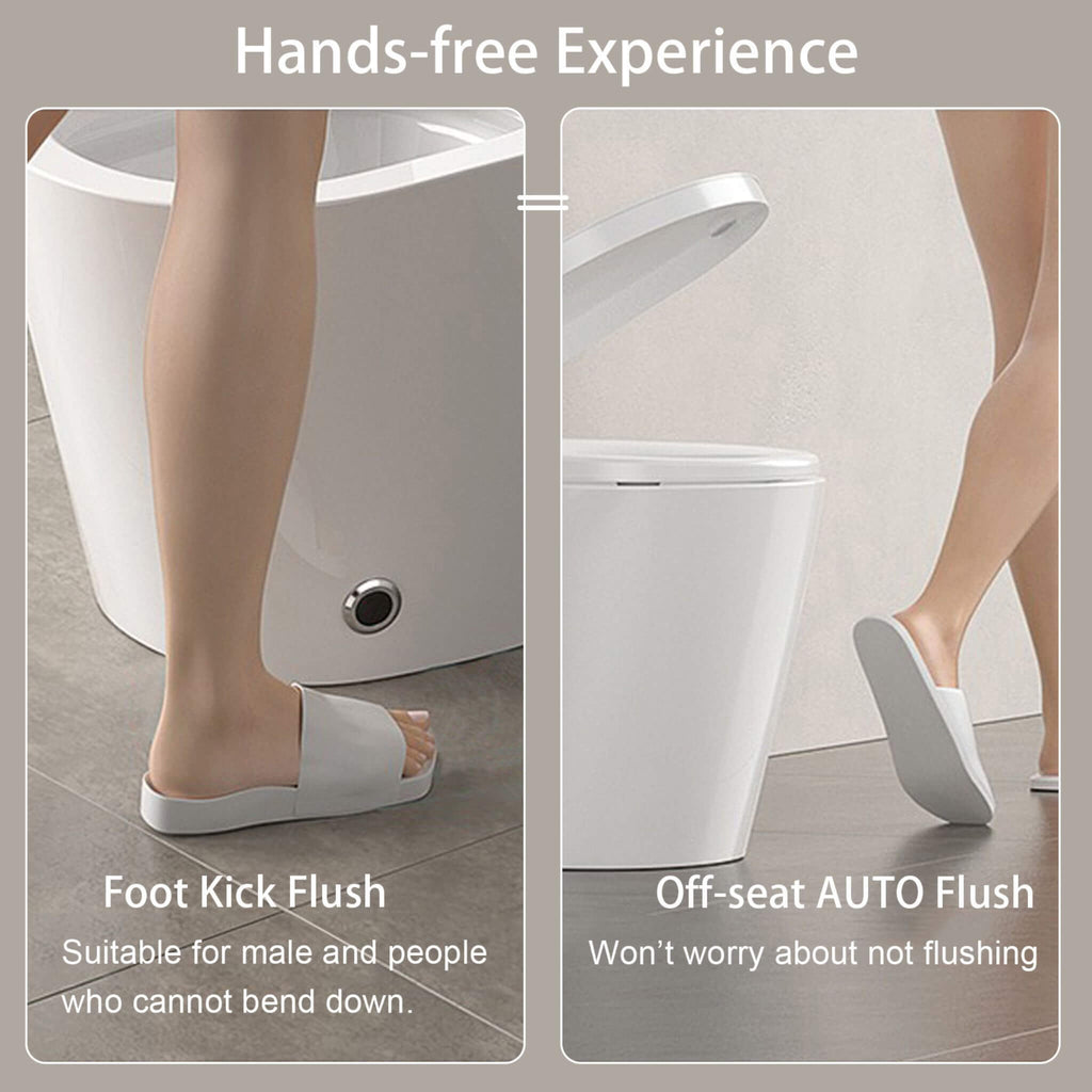 Nuvia Smart Auto Dual Flush Tankless Toilet With Heated Bidet, Auto Open And Close (SAK37415)