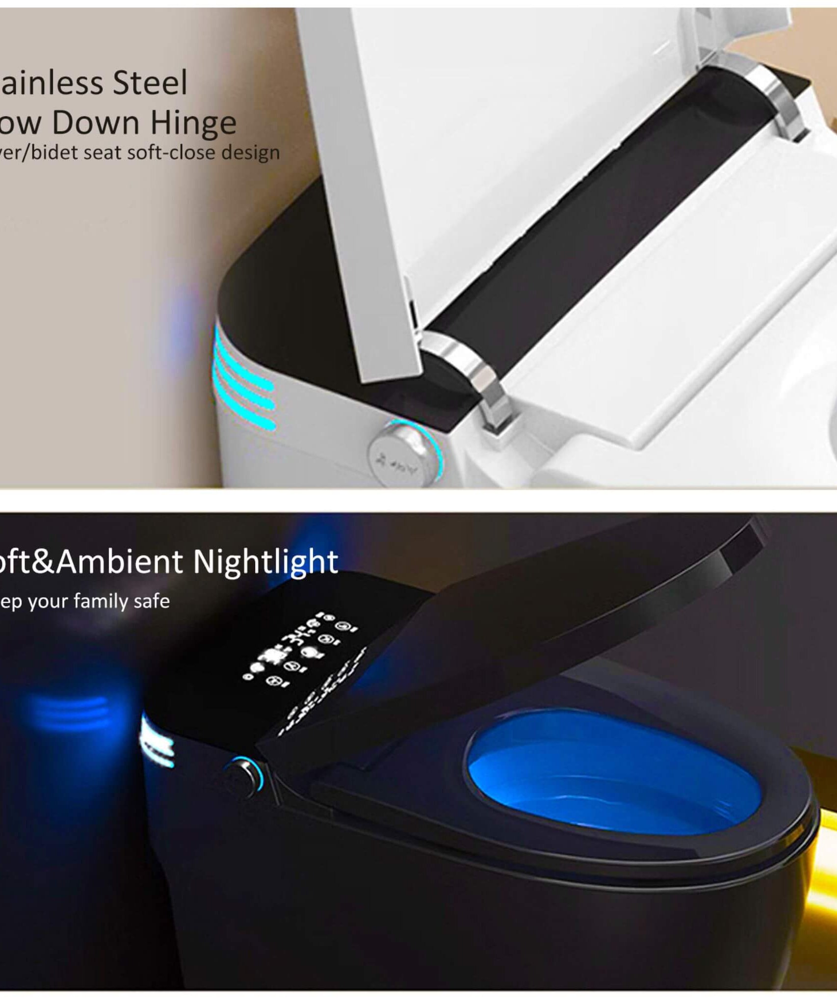 Nuvia Smart Auto Dual Flush Tankless Toilet With Heated Bidet, Auto Open And Close (SAK37415)