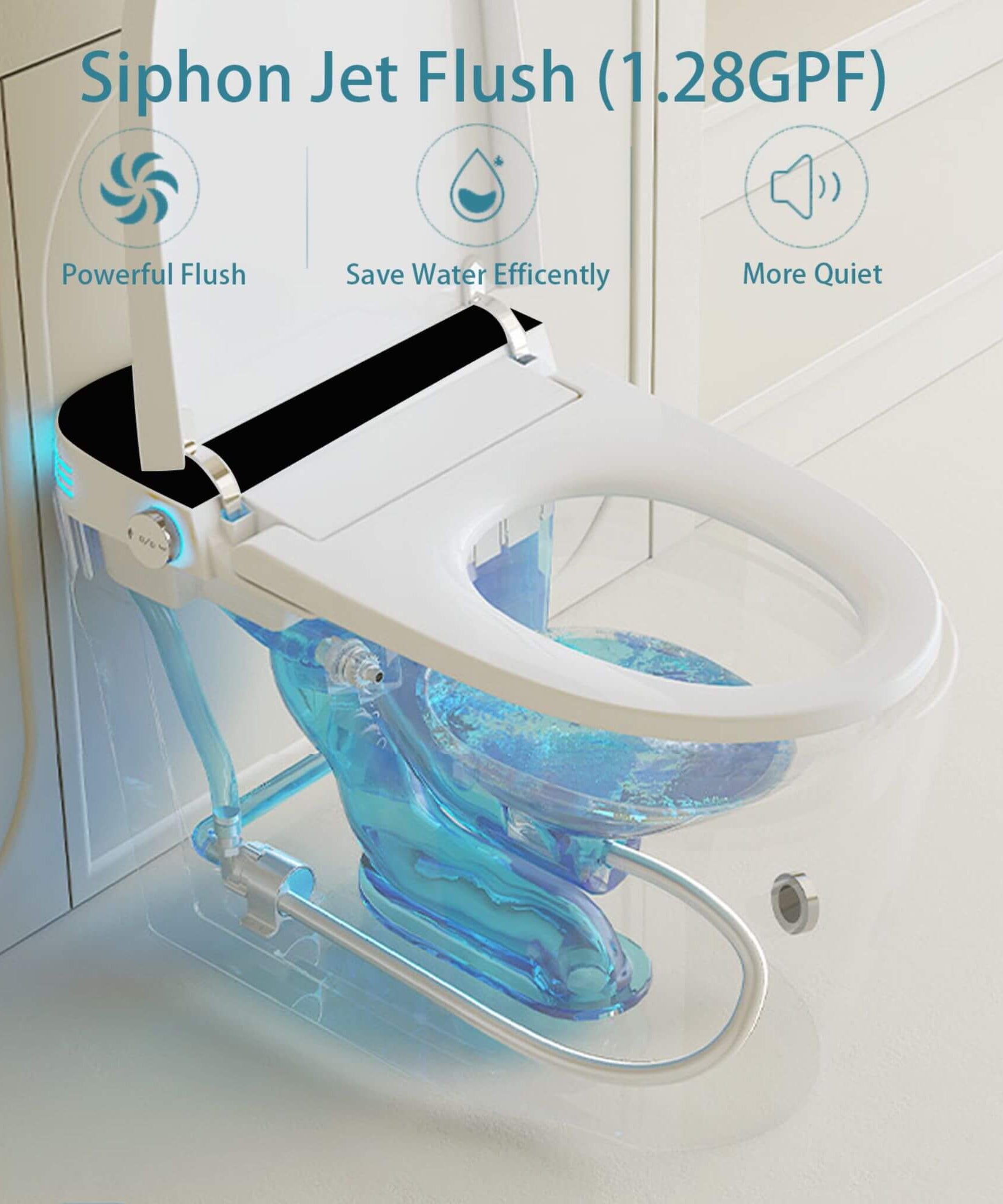 Nuvia Smart Auto Dual Flush Tankless Toilet With Heated Bidet, Auto Open And Close (SAK37415)