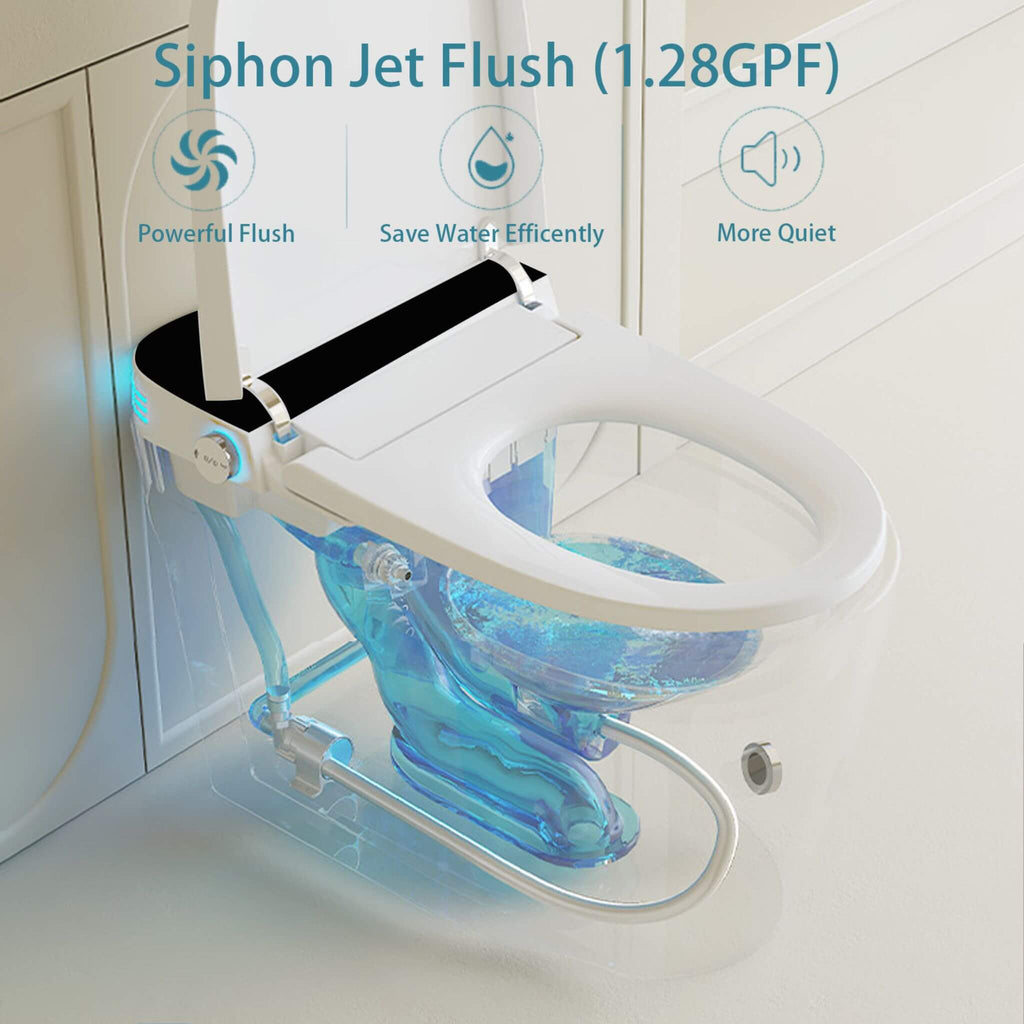 Nuvia Smart Auto Dual Flush Tankless Toilet With Heated Bidet, Auto Open And Close (SAK37415)