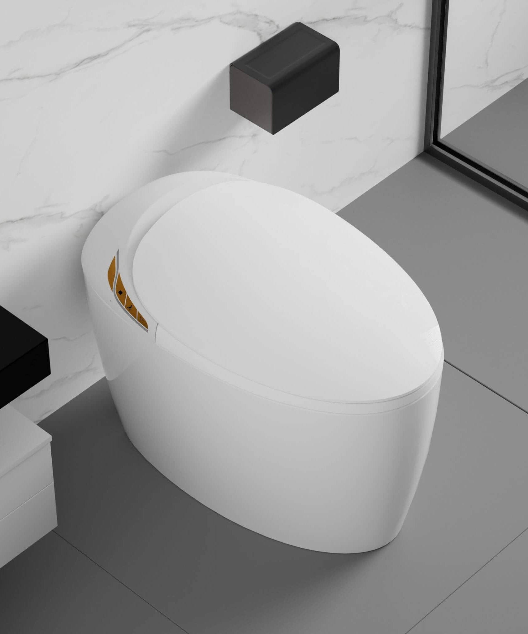 Nuvia Smart One-Piece Toilet With Bidet, Foot Sensor, LED Display And Dryer (SAK80112)