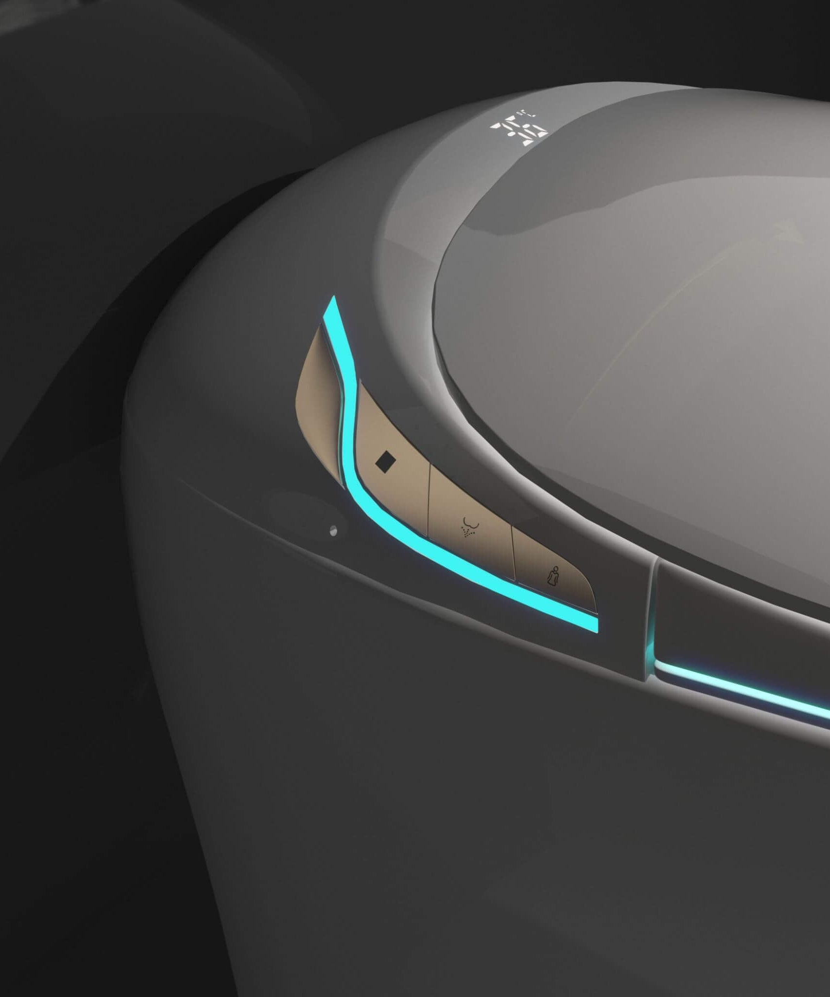 Nuvia Smart One-Piece Toilet With Bidet, Foot Sensor, LED Display And Dryer (SAK80112)
