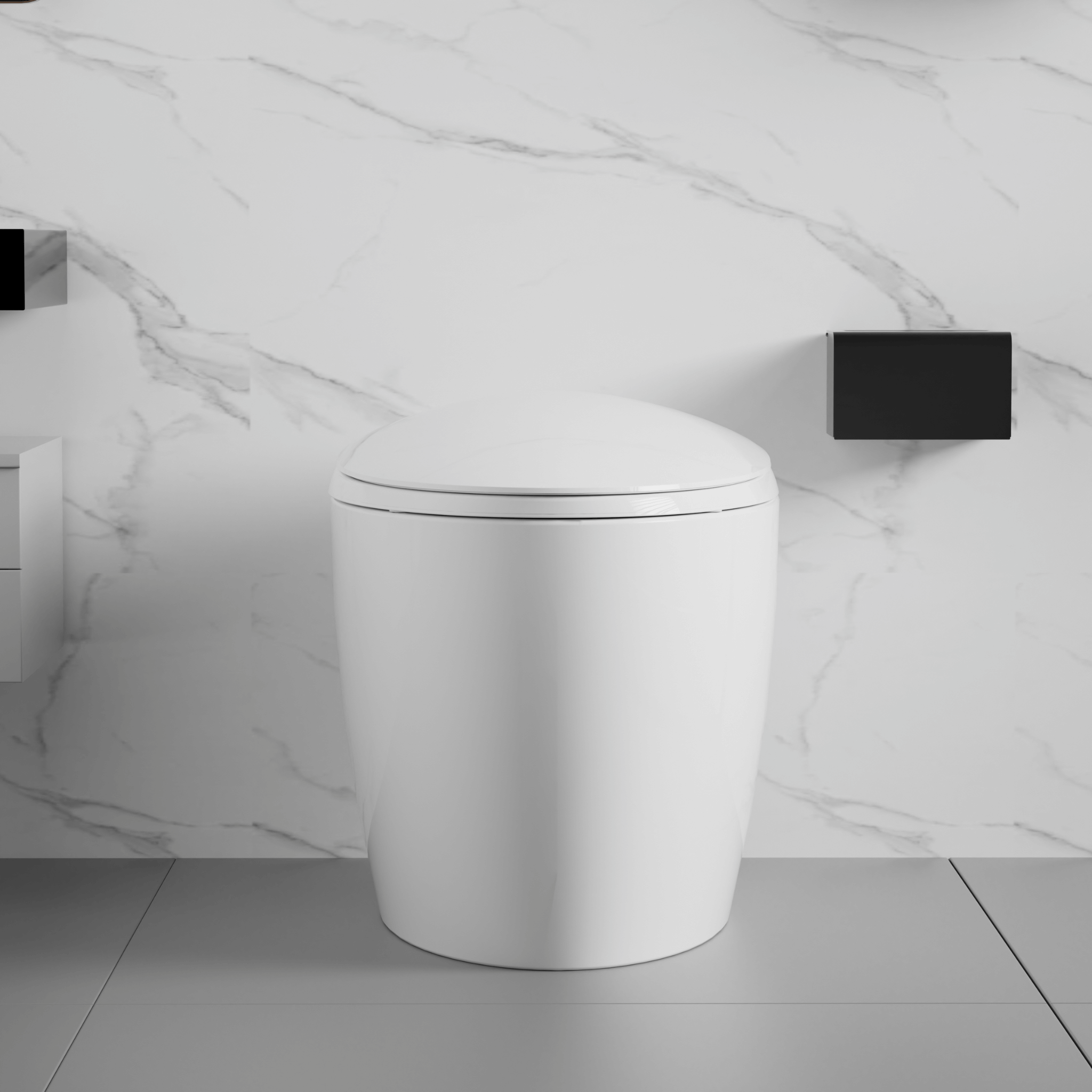 Nuvia Smart One-Piece Toilet With Bidet, Foot Sensor, LED Display And Dryer (SAK80112)
