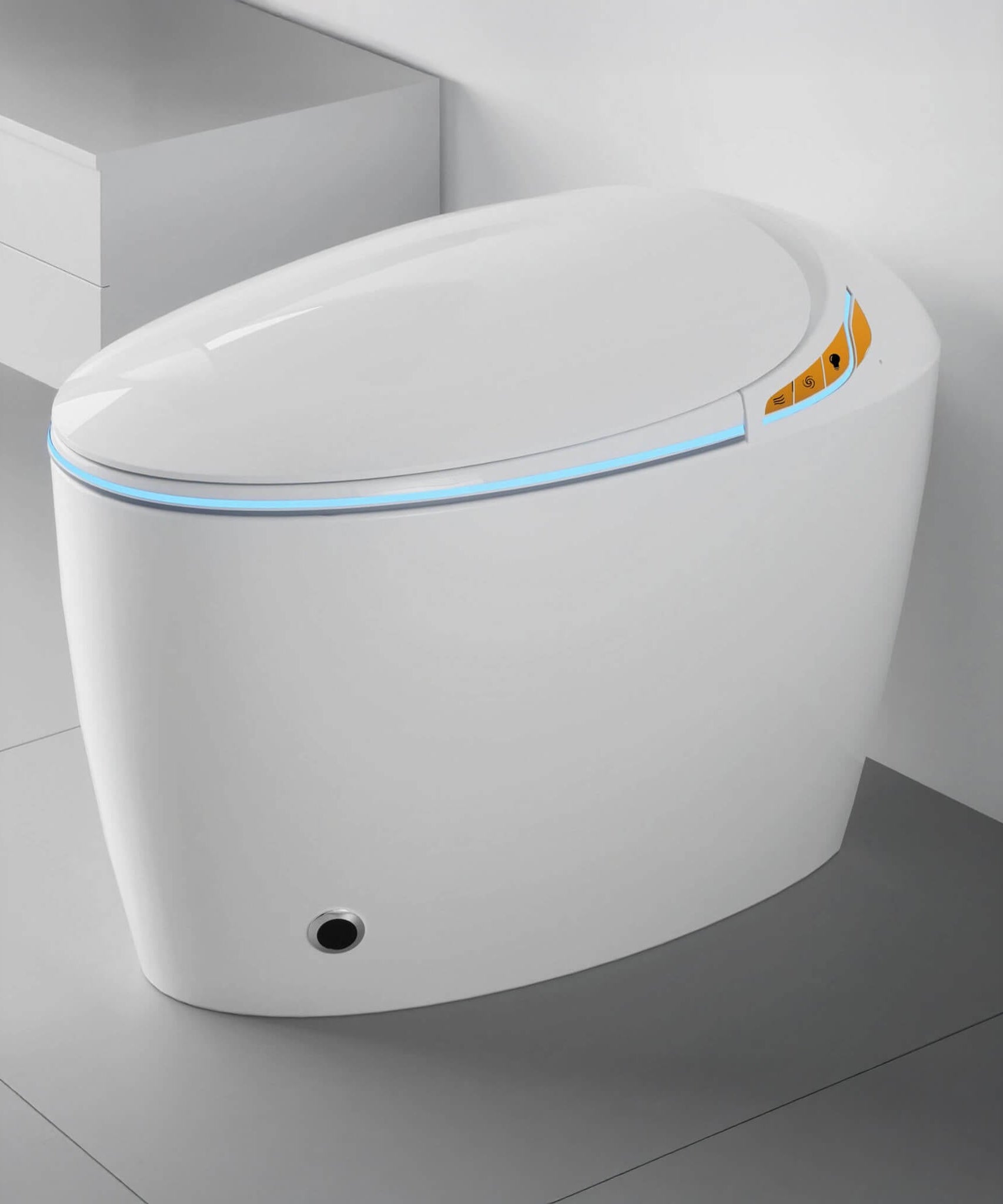 Nuvia Smart One-Piece Toilet With Bidet, Foot Sensor, LED Display And Dryer (SAK80112)