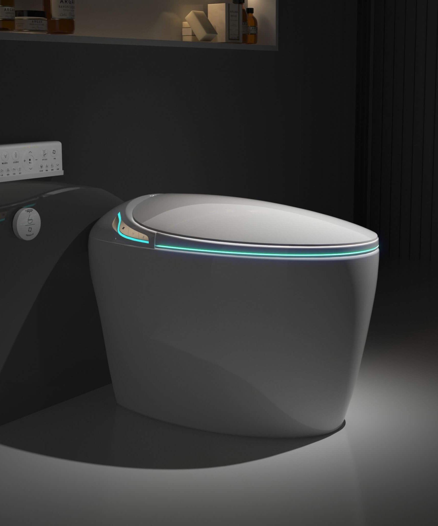 Nuvia Smart One-Piece Toilet With Bidet, Foot Sensor, LED Display And Dryer (SAK80112)