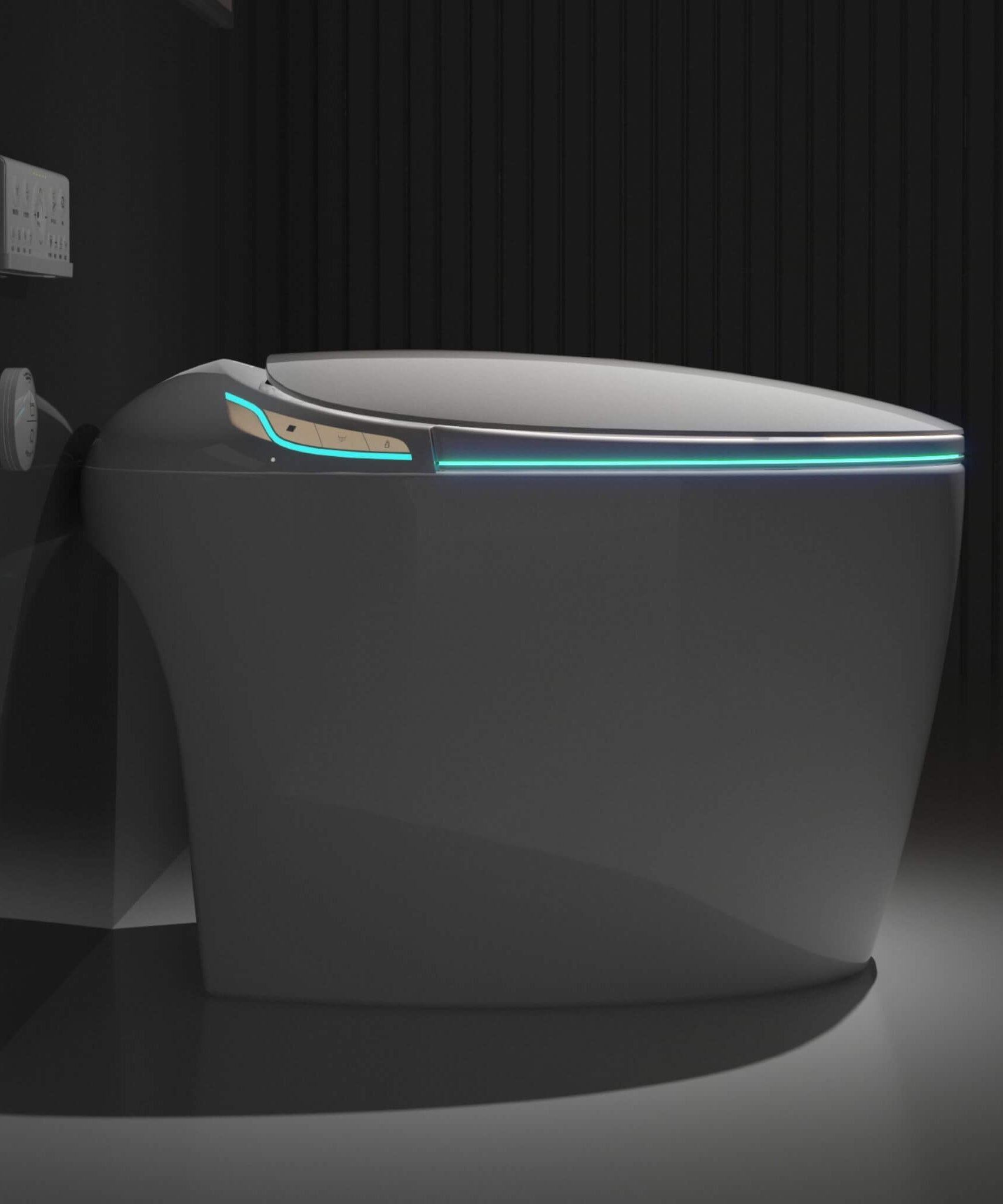 Nuvia Smart One-Piece Toilet With Bidet, Foot Sensor, LED Display And Dryer (SAK80112)