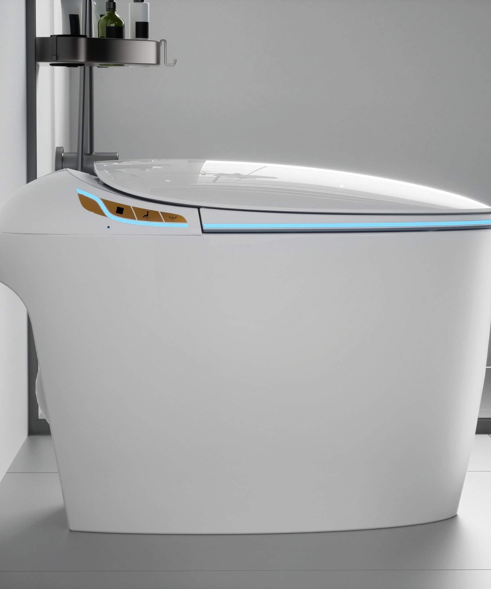 Nuvia Smart One-Piece Toilet With Bidet, Foot Sensor, LED Display And Dryer (SAK80112)