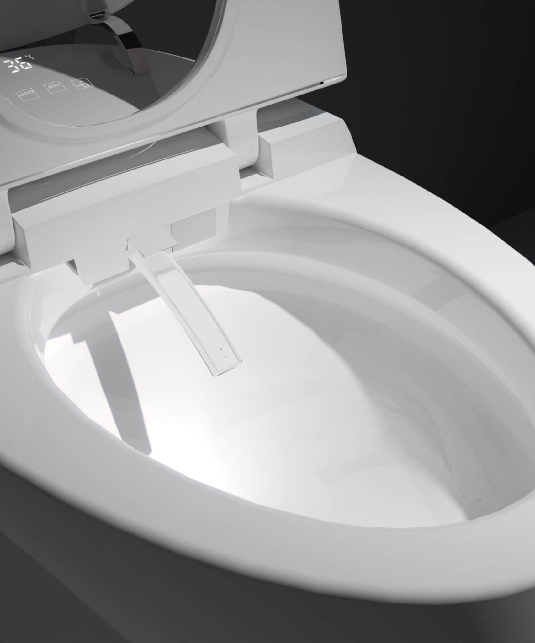 Nuvia Smart One-Piece Toilet With Bidet, Foot Sensor, LED Display And Dryer (SAK80112)