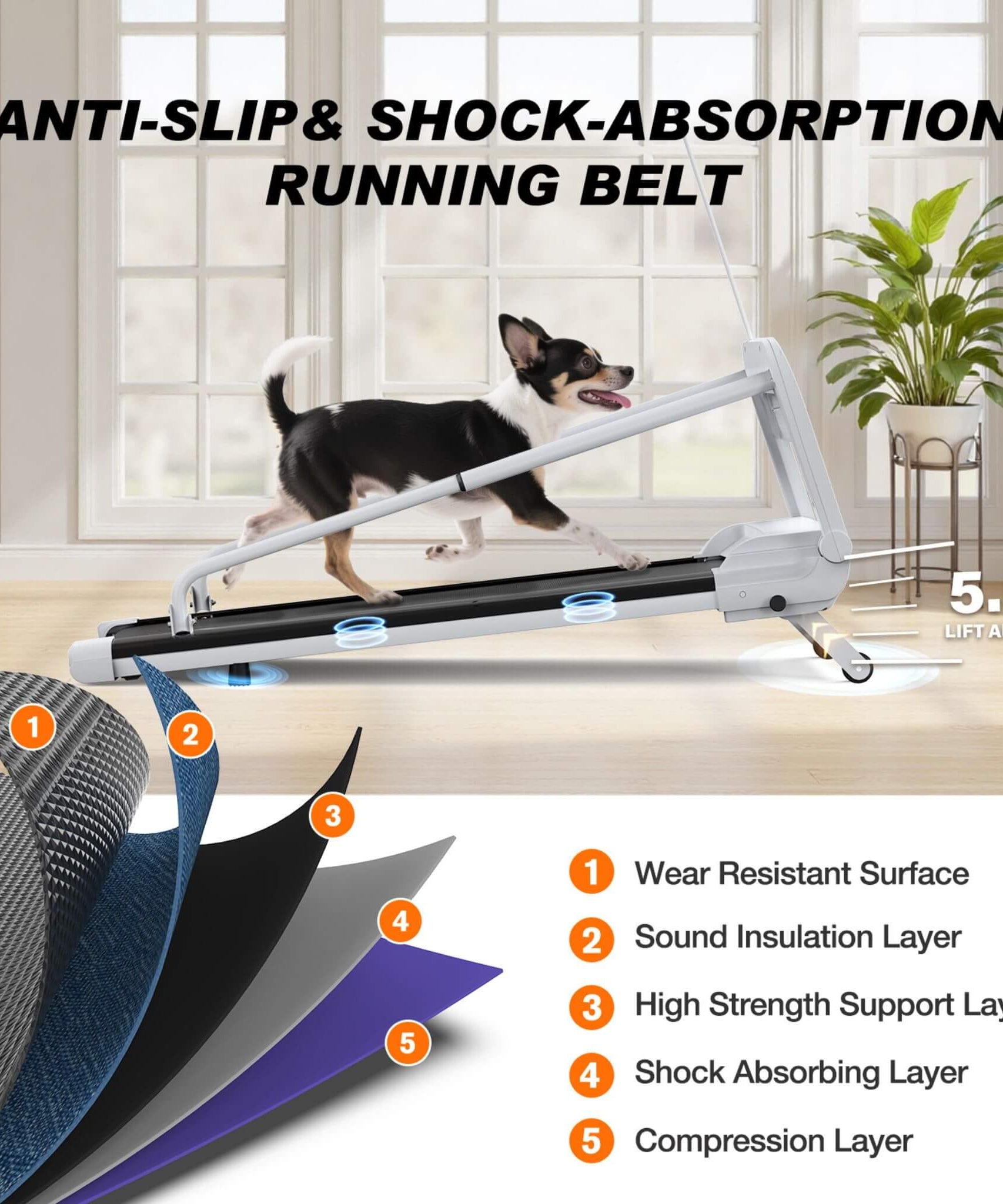 Smart Pet Treadmill With Adjustable Speed For Small And Medium Dogs (SAK72537)