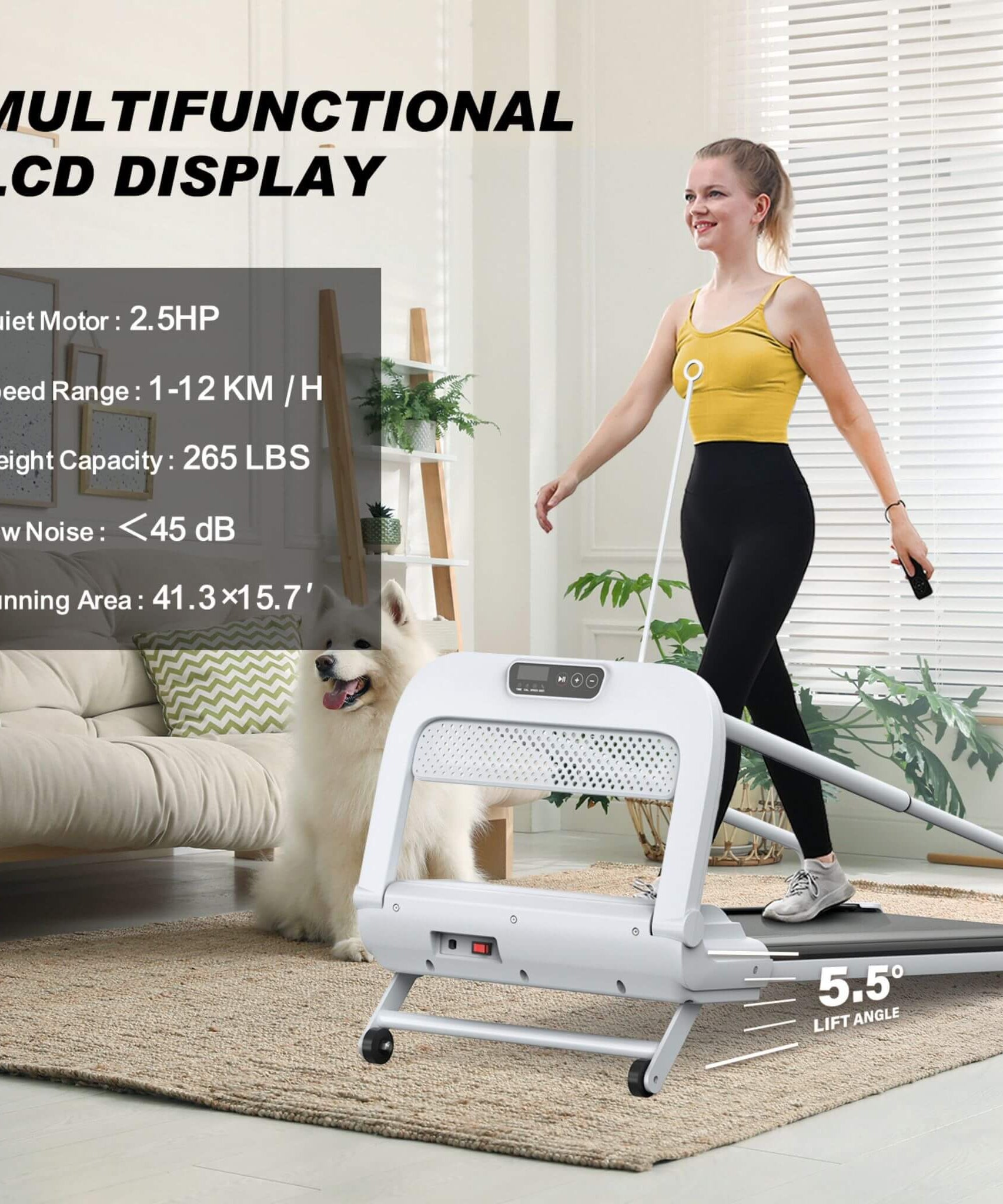 Smart Pet Treadmill With Adjustable Speed For Small And Medium Dogs (SAK72537)