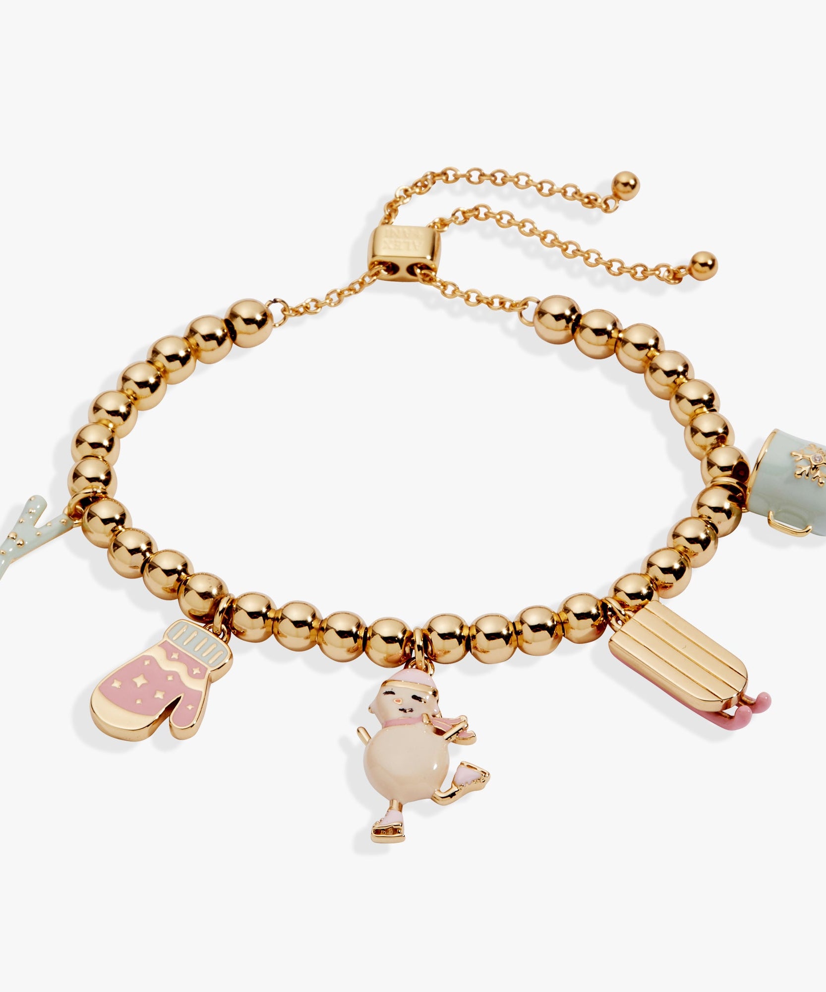 Winter Wonderland Multi Charm Bolo Bracelet