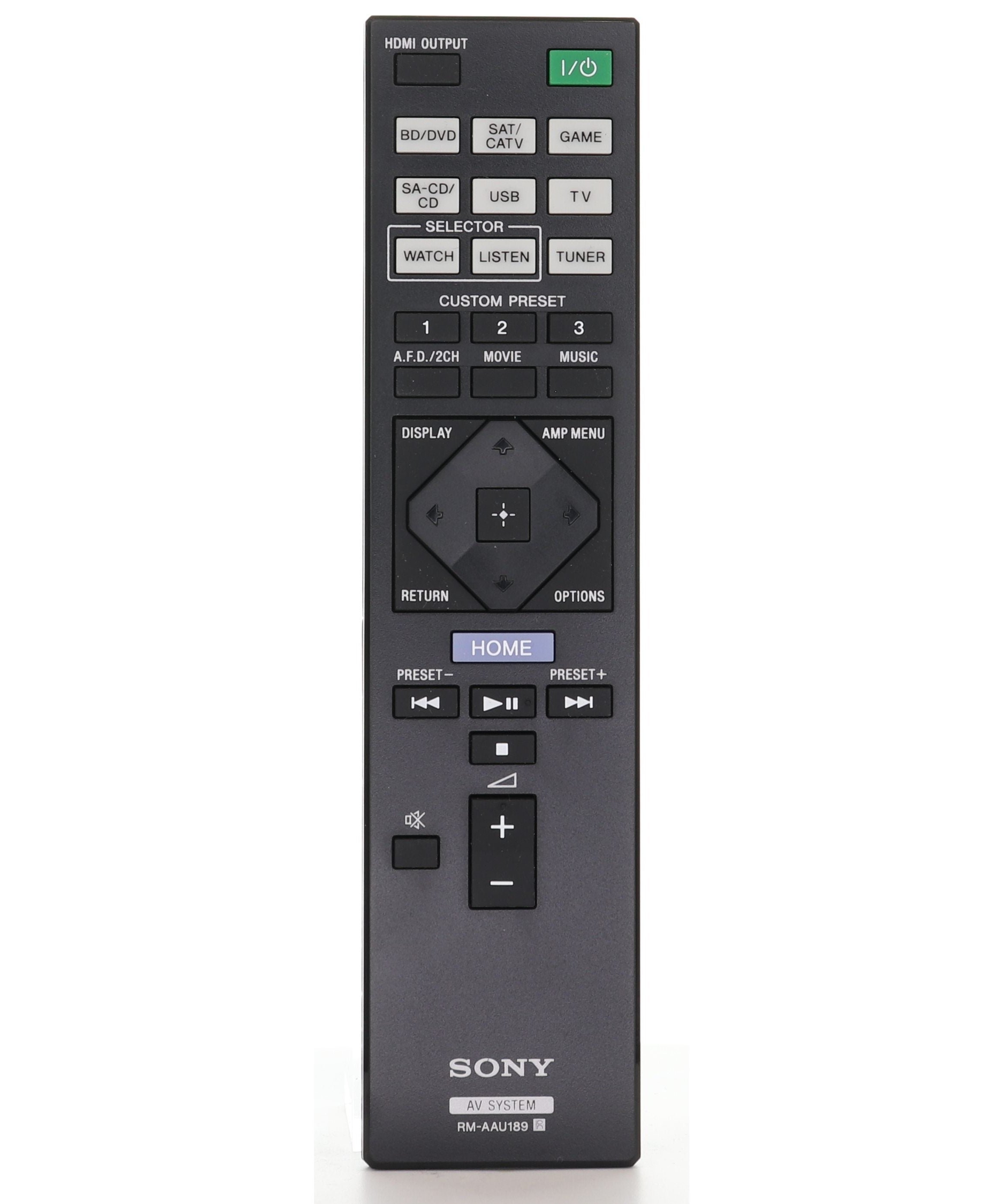 Sony RM-AAU189 Receiver Remote Control - 1-492-706-11 149270611 - RMAAU189