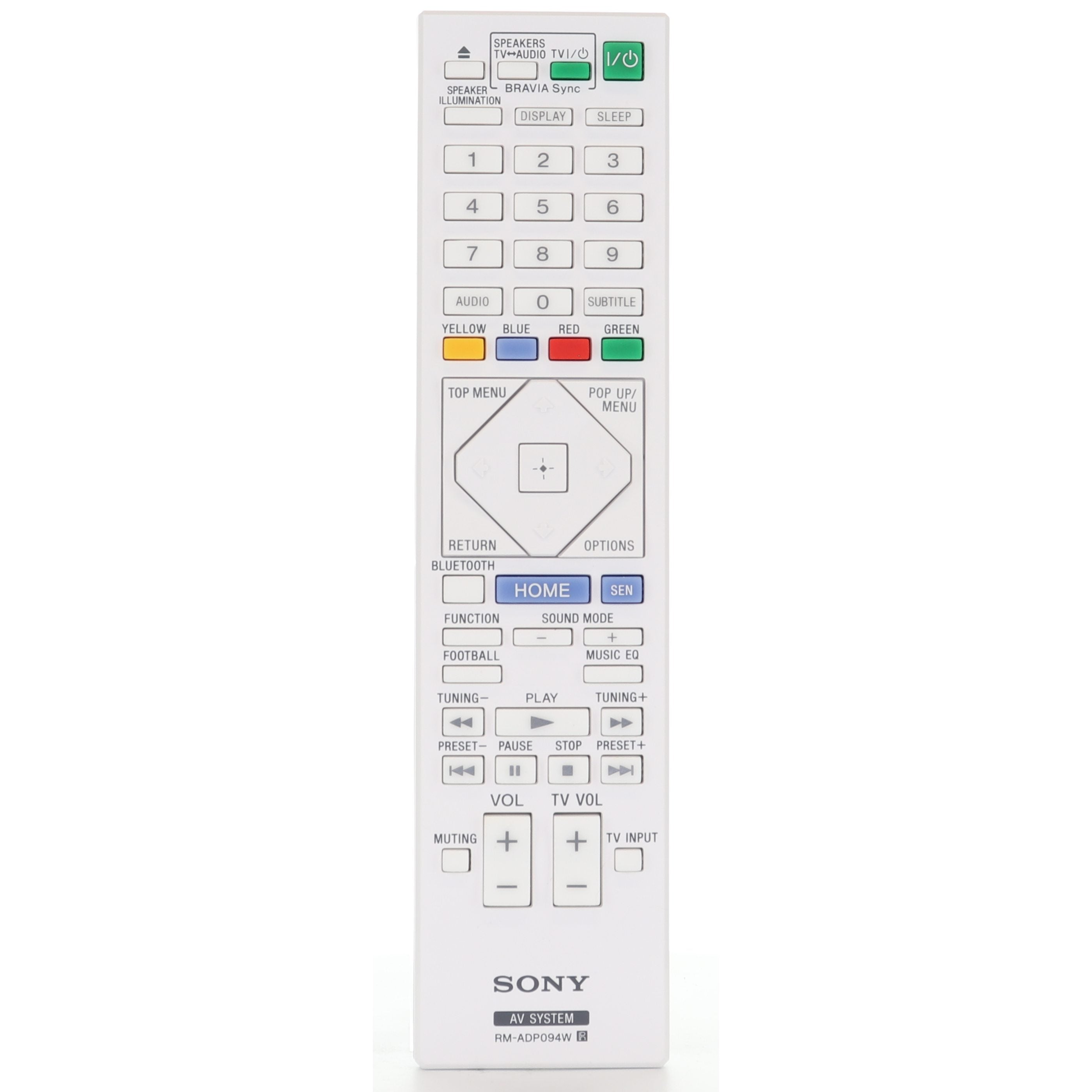 SONY RM-ADP094W A/V SYSTEM Remote Control - 149197111 RMADP094W