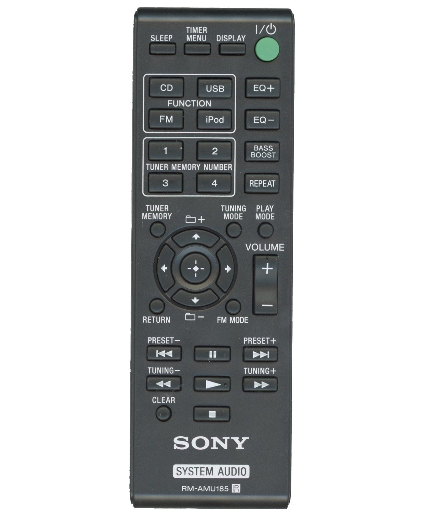 Sony RM-AMU185 Bookshelf System Audio Remote Control - A-1970-520-A