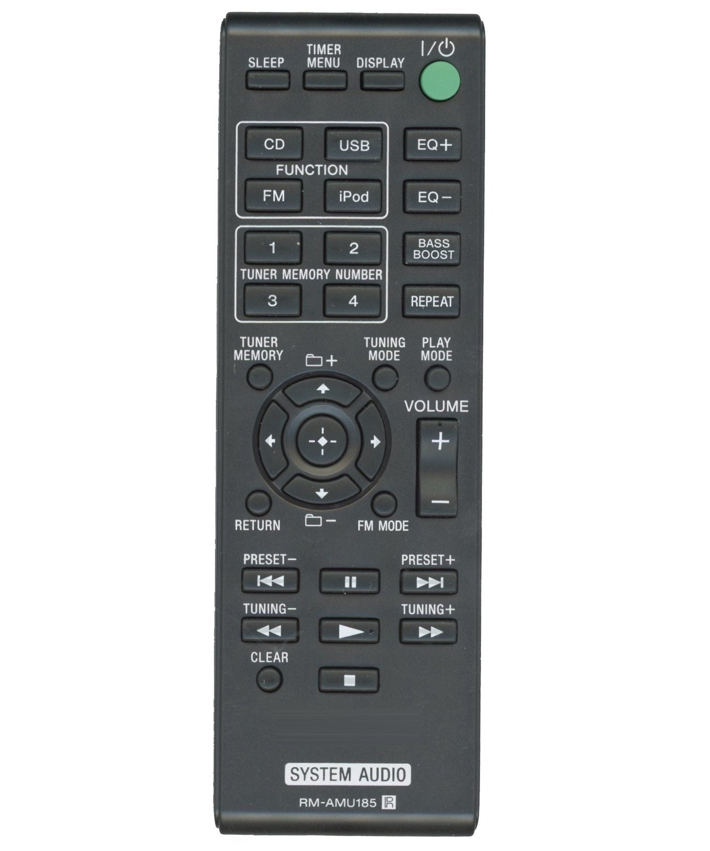 Sony RM-AMU185 Bookshelf System Audio Remote Control - A-1970-520-A