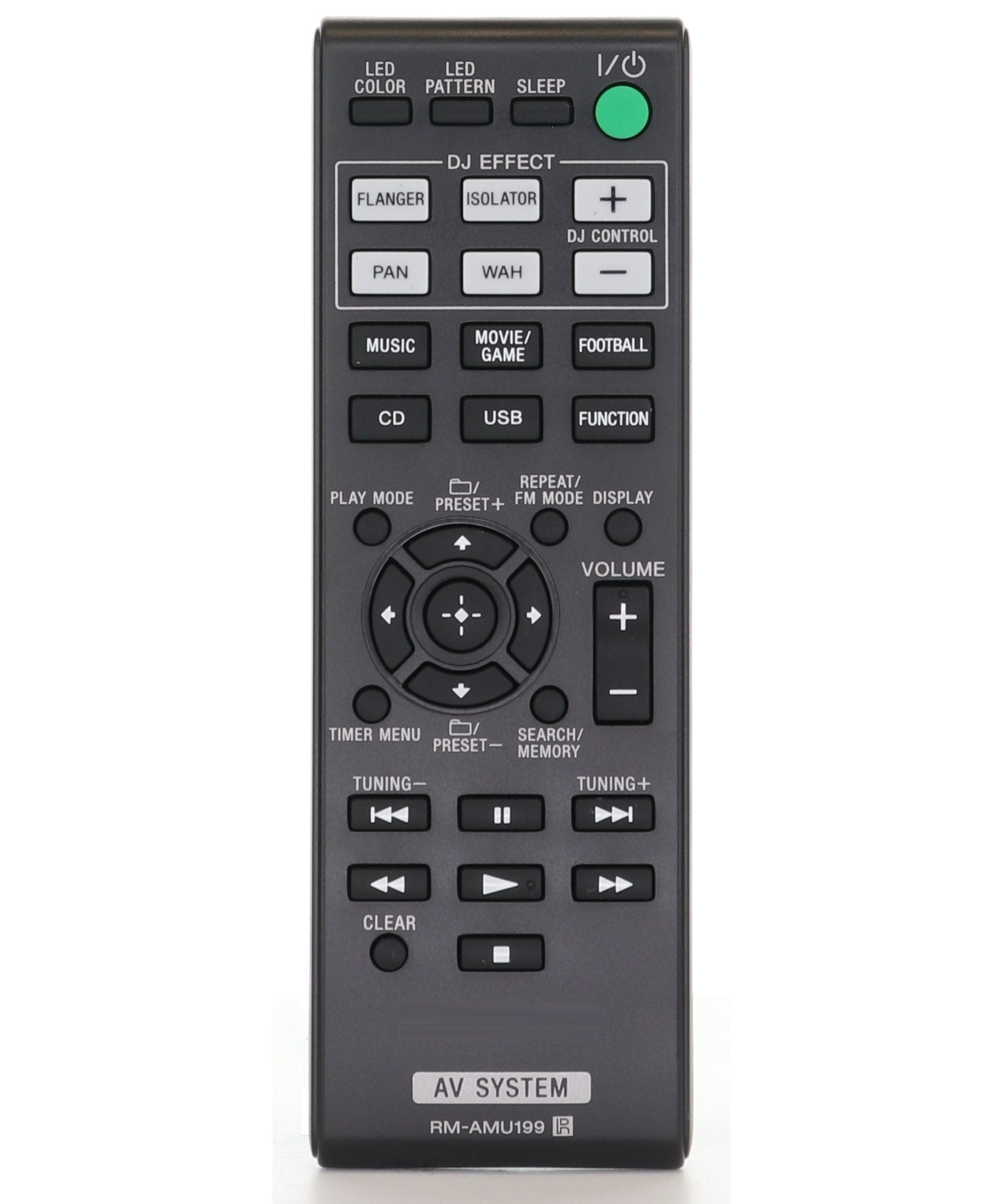 Sony RM-AMU199 Receiver Remote Control - RMAMU199