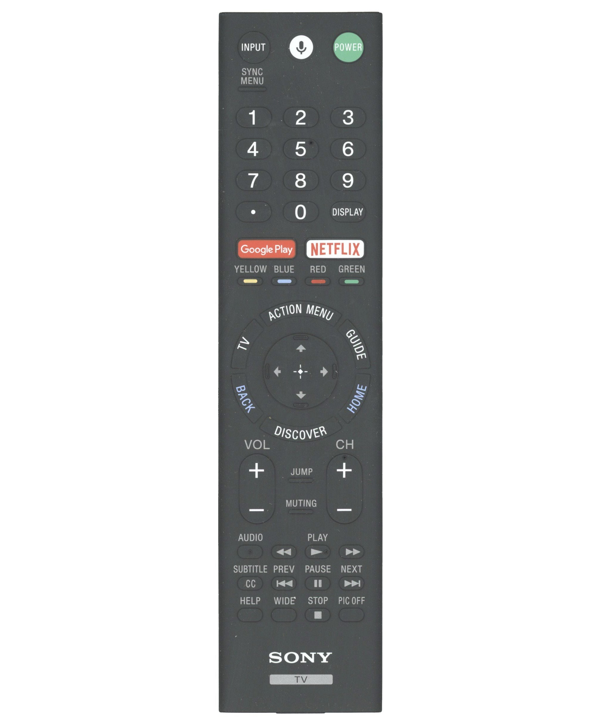 Sony RMF-TX201U Smart Google TV Remote Control | RF | Voice - 1-493-221-21