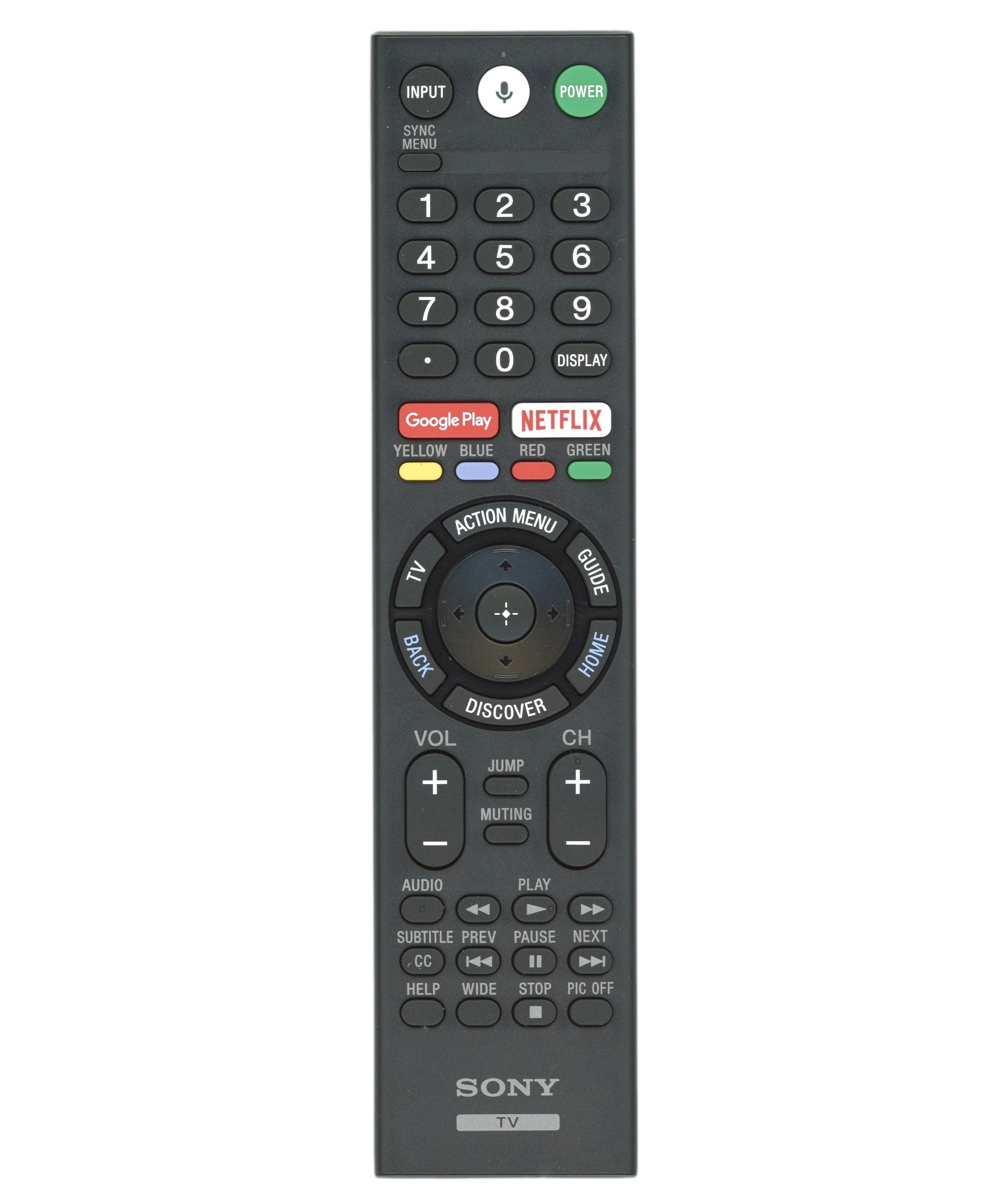 Sony RMF-TX300U Bravia TV Remote Control | Smart | RF and IR | Google Voice - 1-493-318-12