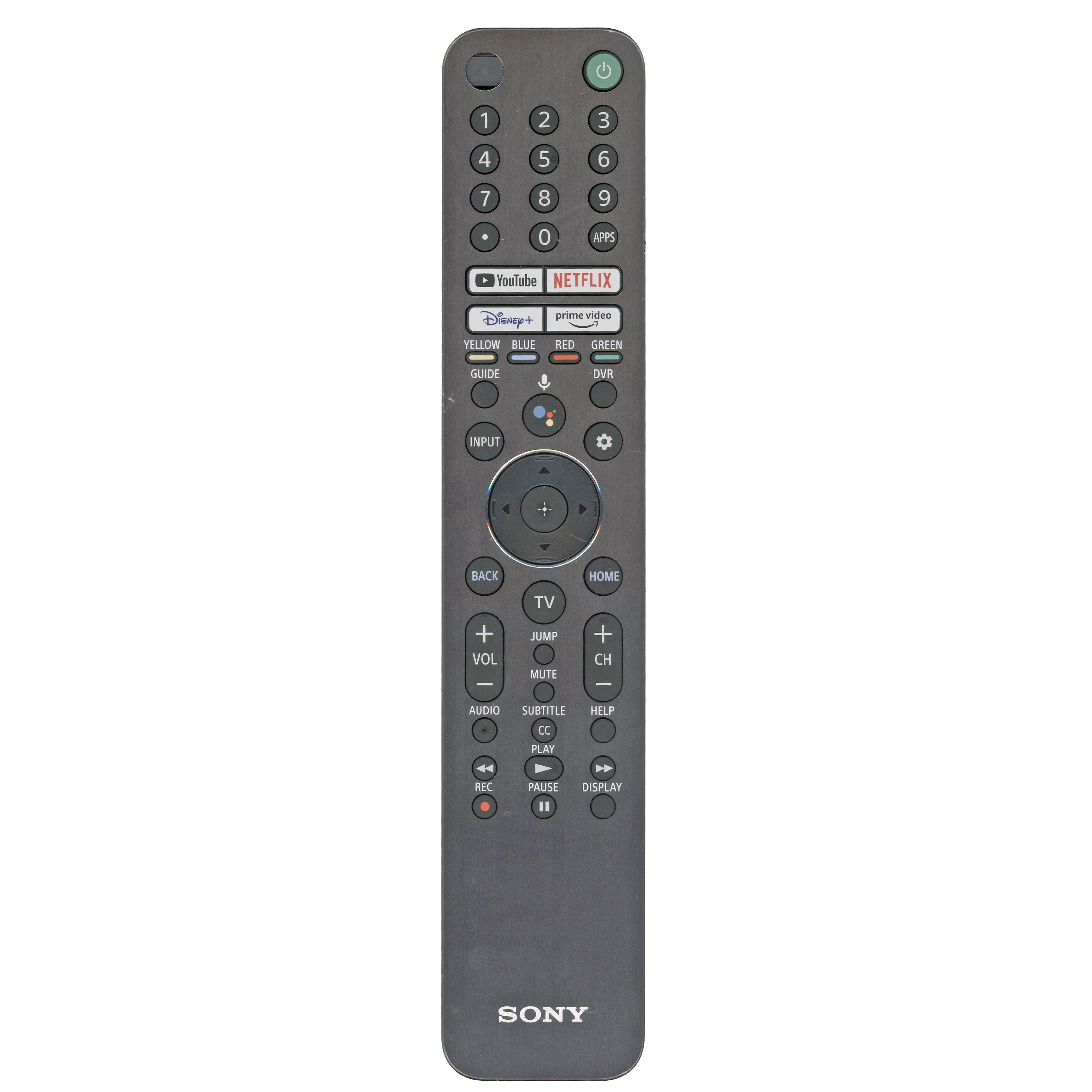 Sony RMF-TX621U Backlit Smart TV Remote Control with Voice | YouTube, Netflix, Disney+, Prime Video | Metal Front -  1-009-947-12