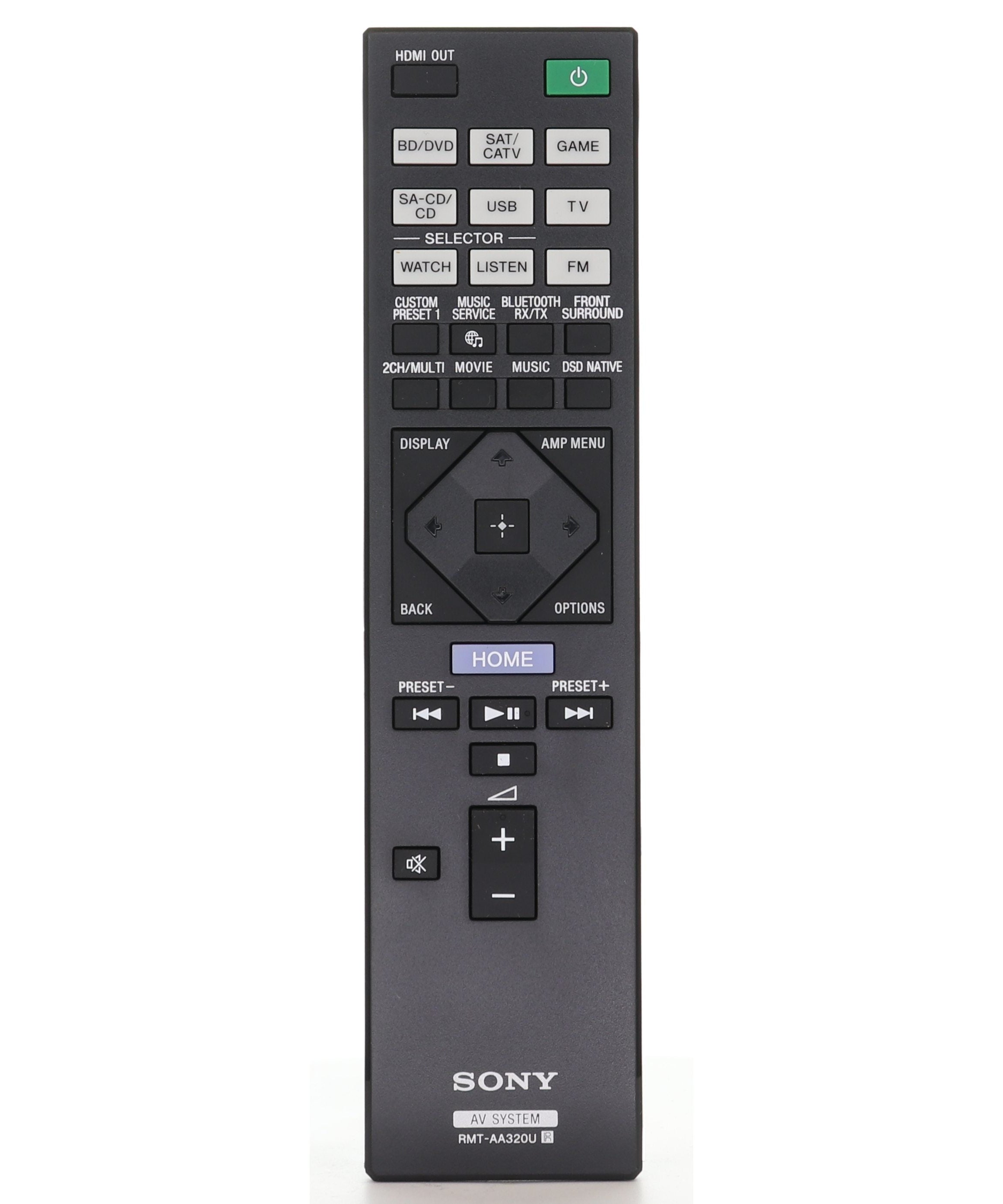 Sony RMT-AA320U A/V Receiver Remote Control | STRDN1080 - RMTAA320U
