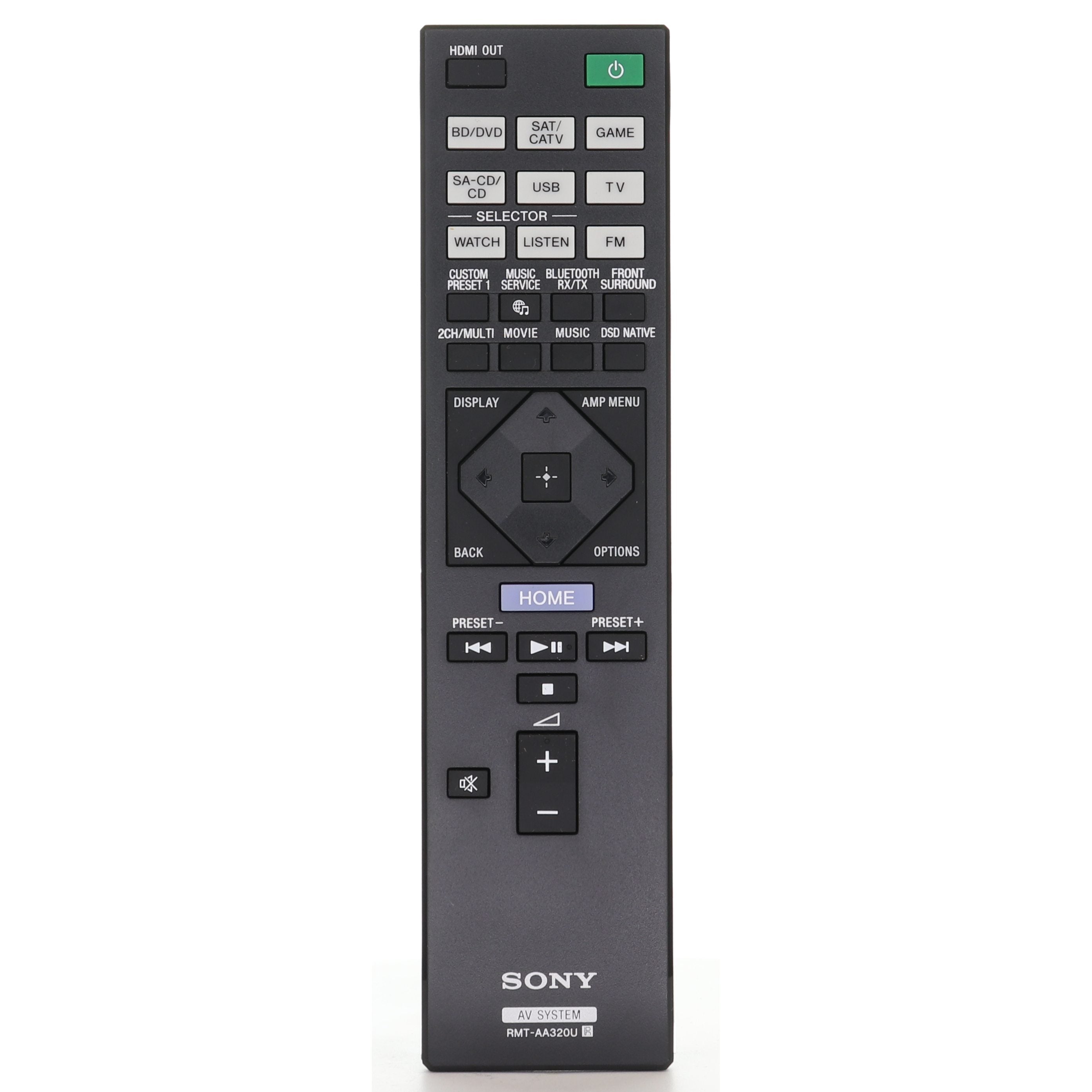 Sony RMT-AA320U A/V Receiver Remote Control | STRDN1080 - RMTAA320U