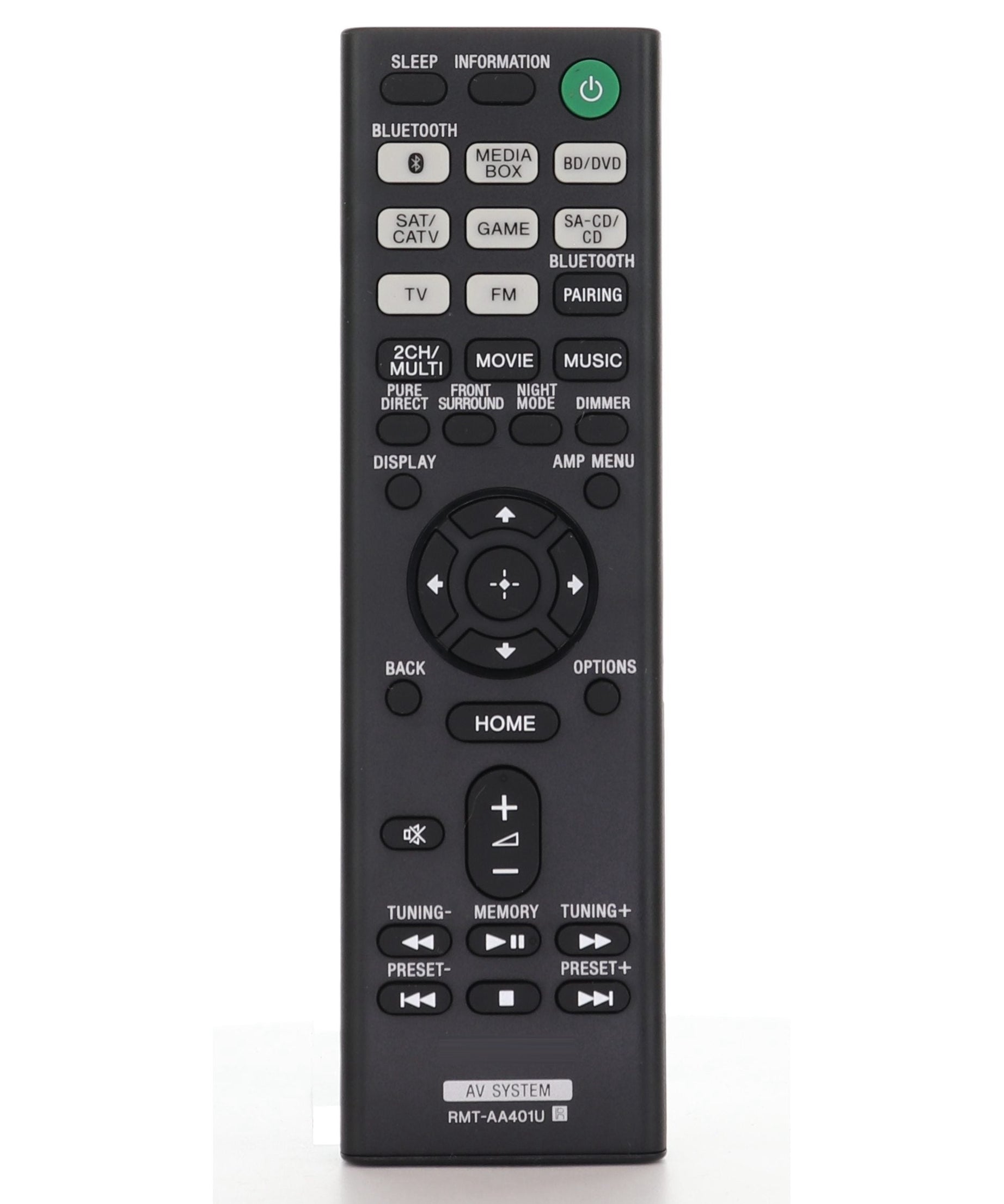 Sony RMT-AA401U A/V Receiver Remote Control - 1-493-370-11 | 1-4933-701-3 | 1-493-370-12