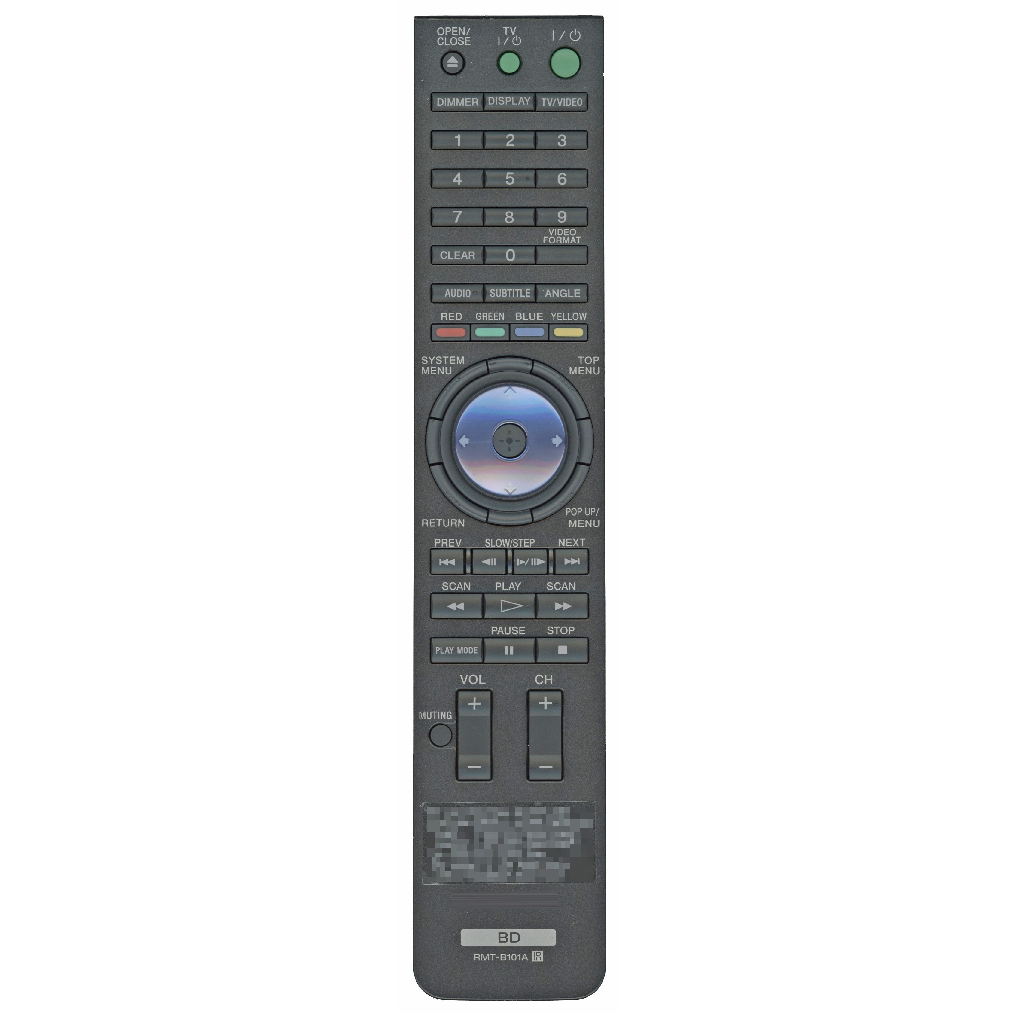 Sony RMT-B101A Blu-Ray Disc DVD Remote Control - 1-479-848-31