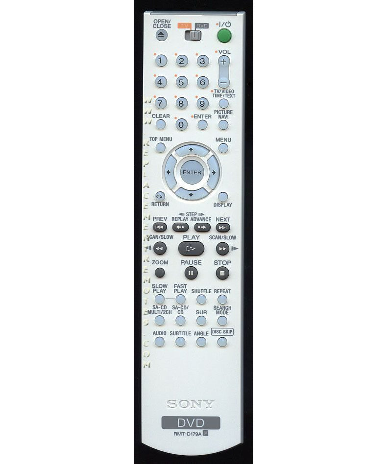 Sony RMT-D179A DVD Remote Control - 147932611 - RMTD179A