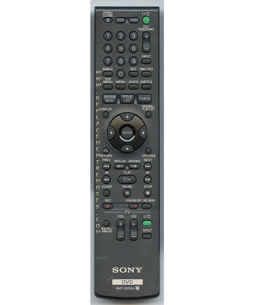 Sony RMT-D255A DVD/VCR Remote Control - 988512077 - RMTD255A