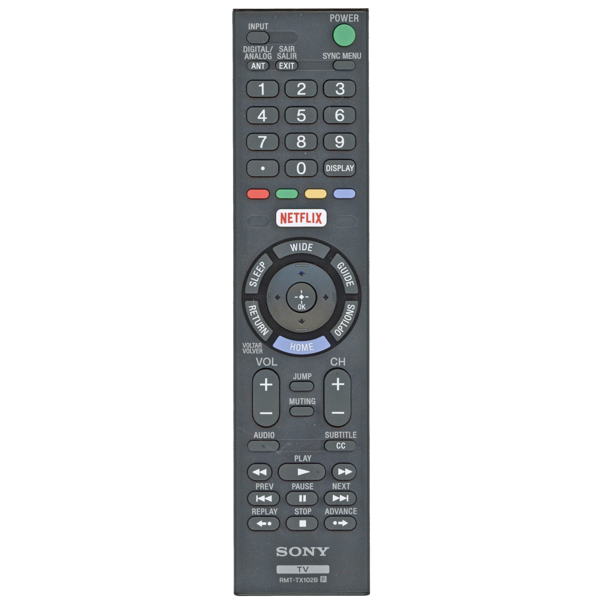 Sony RMT-TX102B TV Remote Control for Sony LCD LED TV | IR | Netflix - 1-492-977-21
