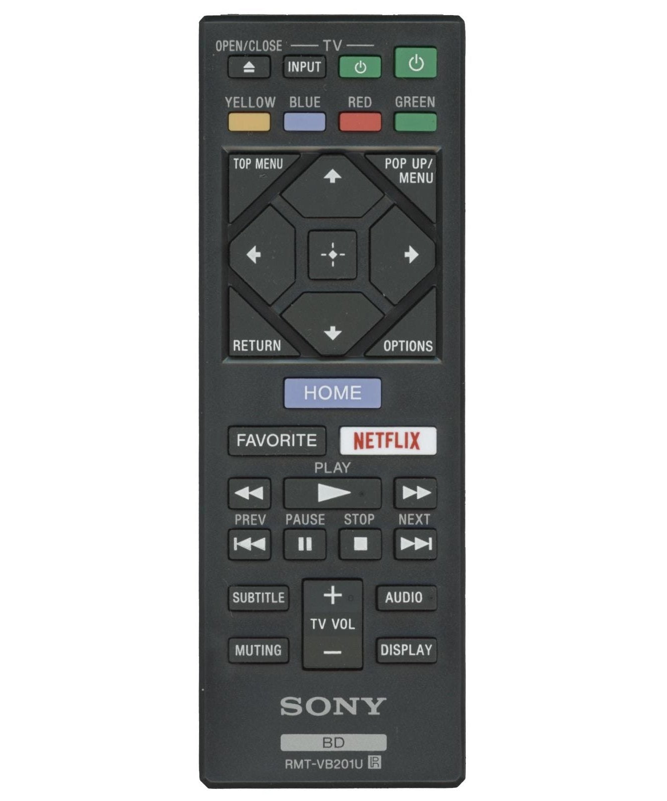 Sony RMT-VB201U Blu-ray Disc Remote Control - 1-493-123-12