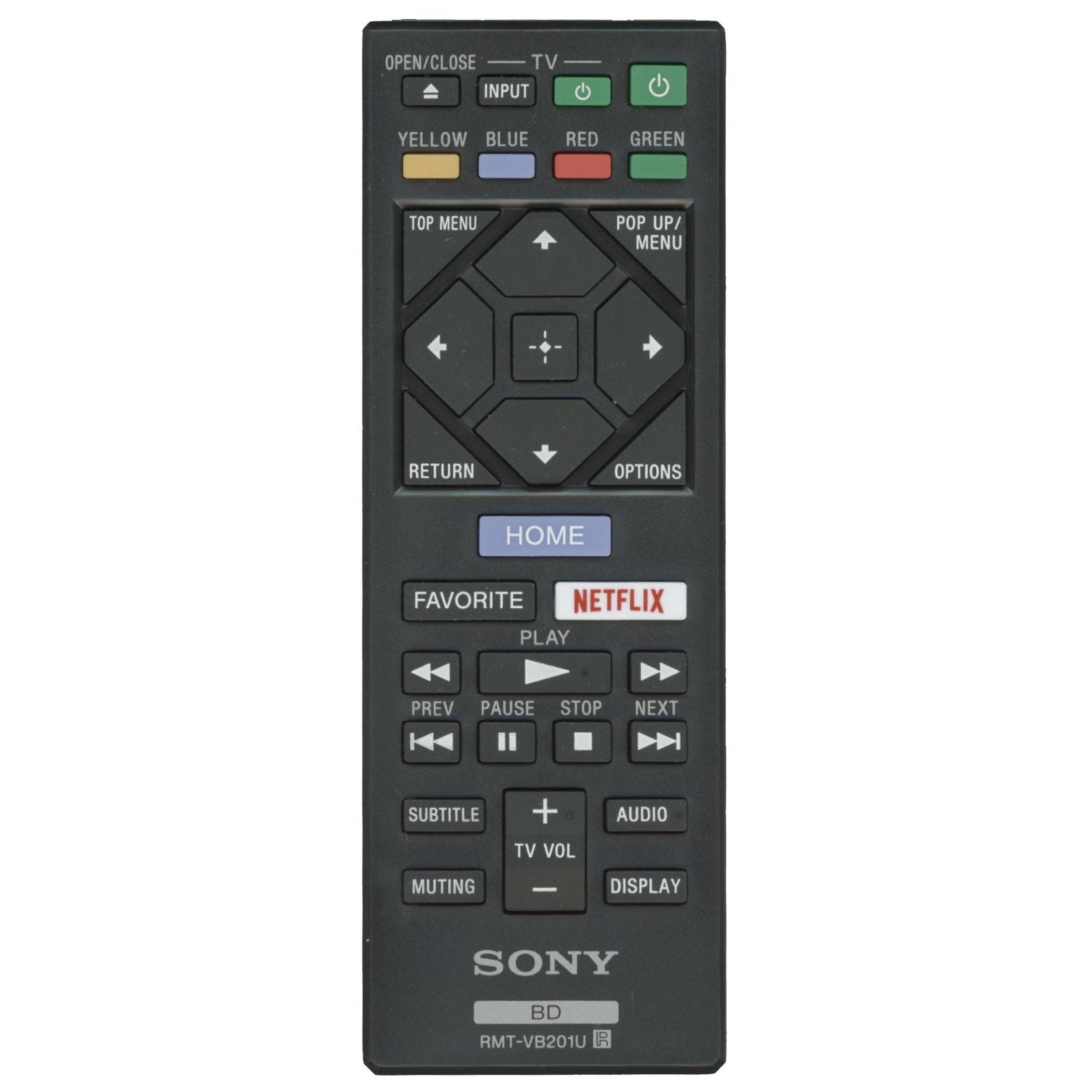 Sony RMT-VB201U Blu-ray Disc Remote Control - 1-493-123-12