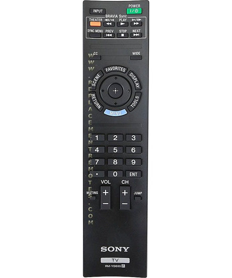 Sony RM-YD035 TV Remote Control - RMYD035