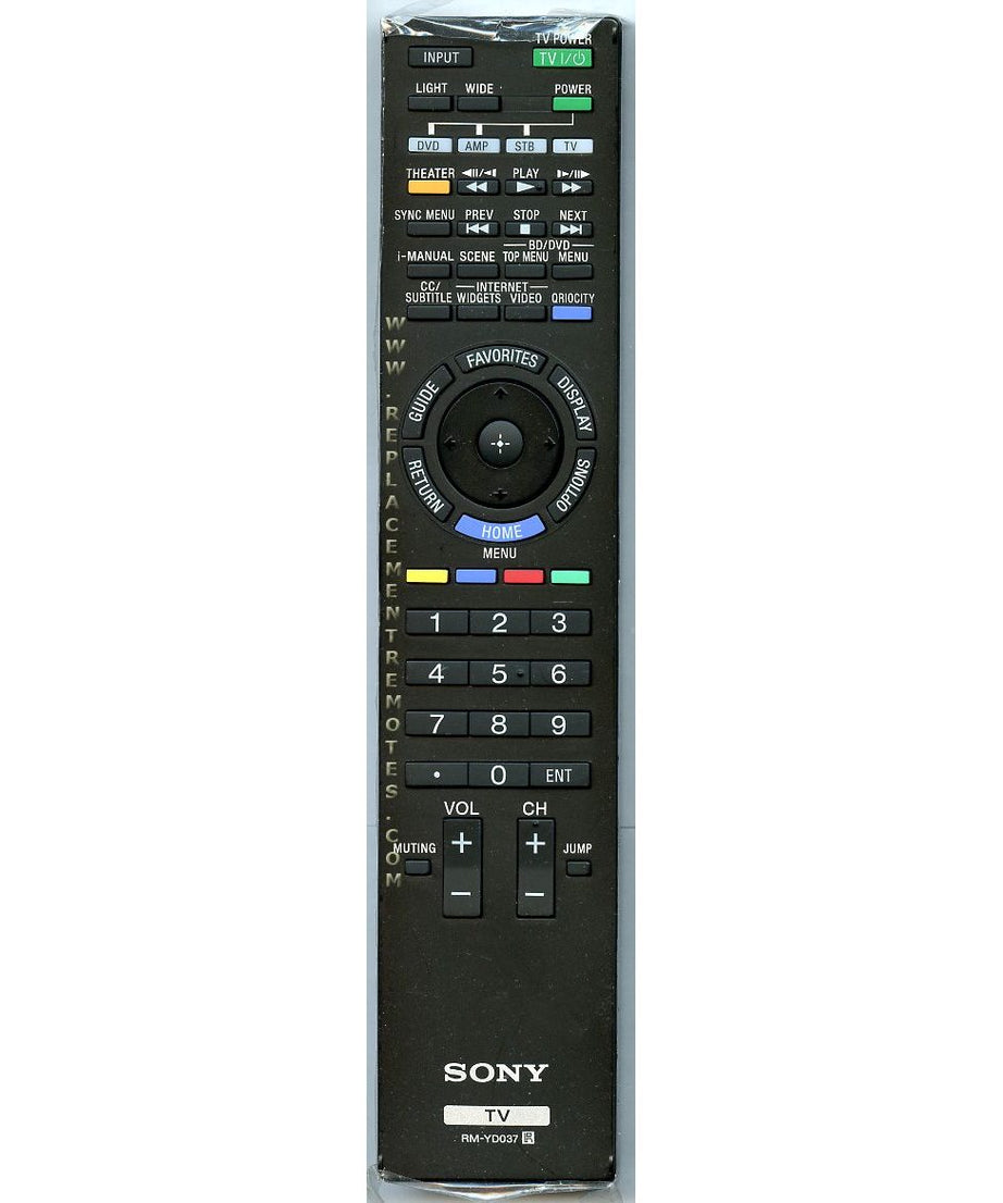 Sony RM-YD037 TV Remote Control - RMYD037