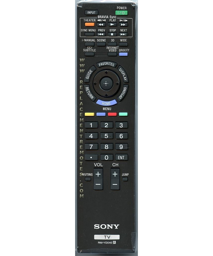 Sony RM-YD040 TV Remote Control - RMYD040