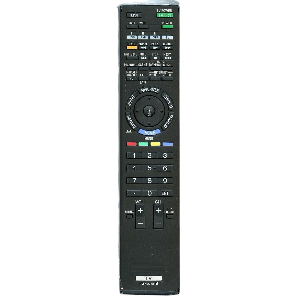 Sony RM-YD043 TV Remote Control - RMYD043