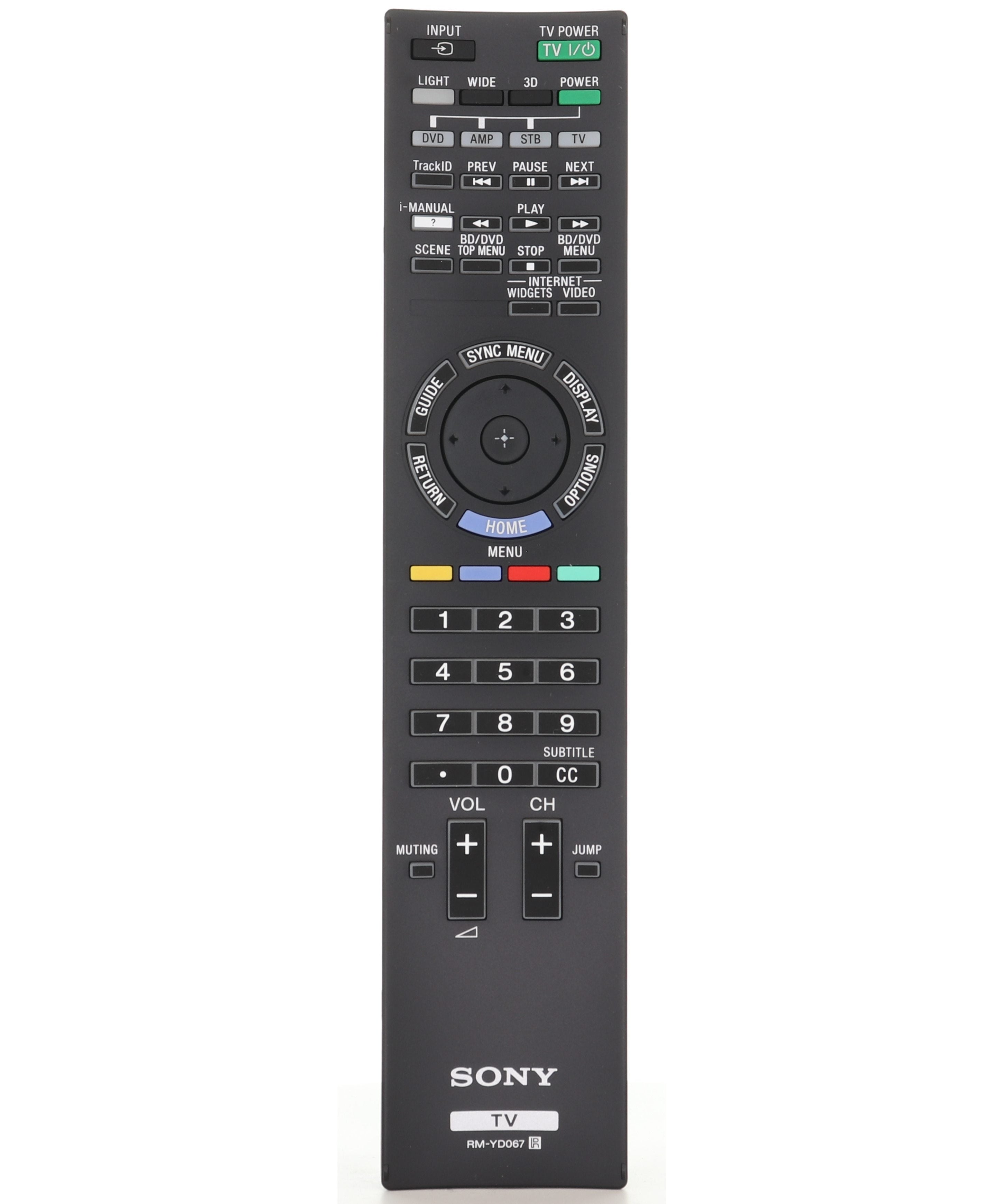 Sony RM-YD067 TV Remote Control - RMYD067