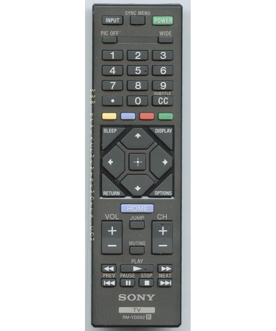 Sony RM-YD092 TV Remote Control - RMYD092