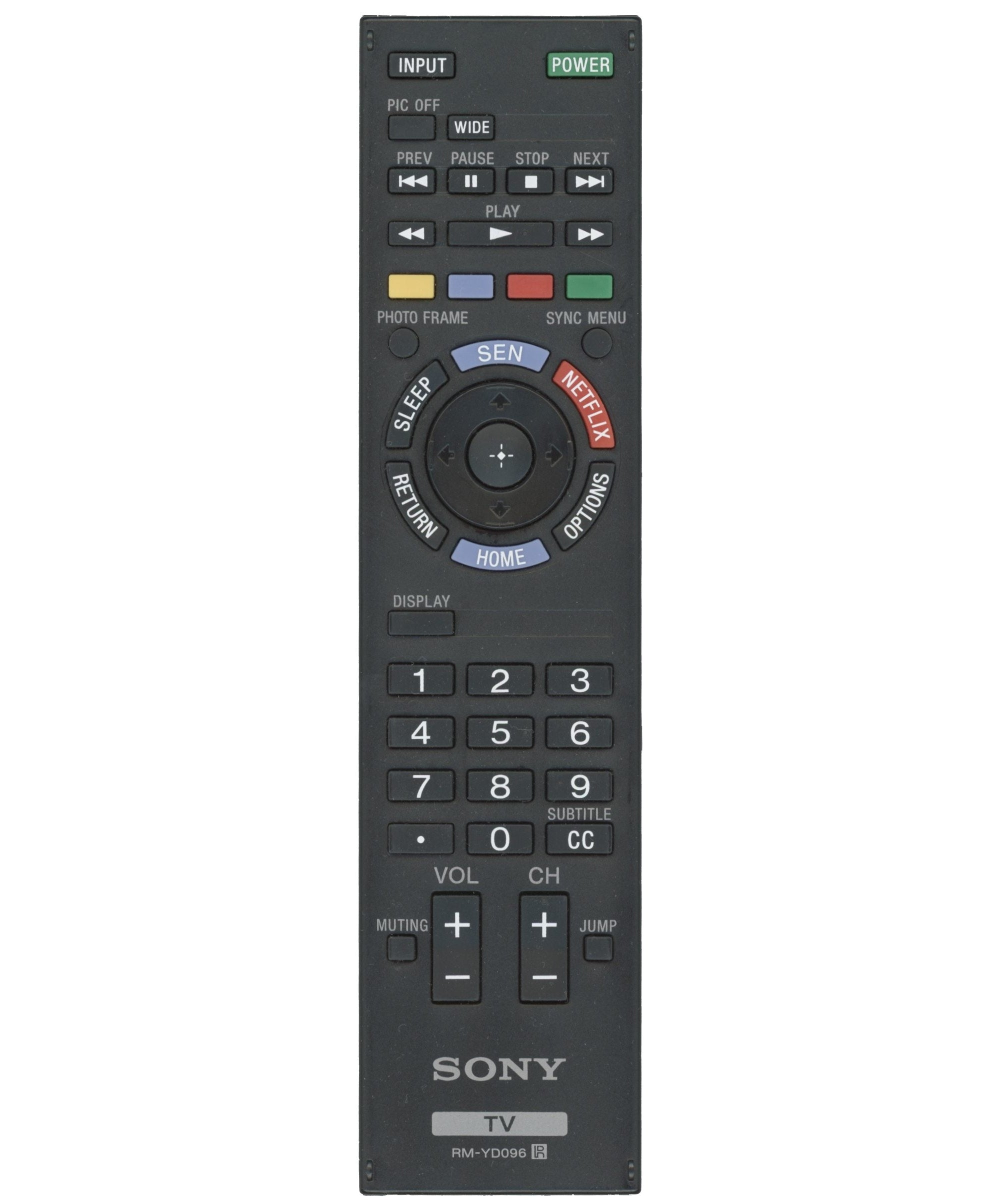 Sony RM-YD096 TV Remote Control - RMYD096