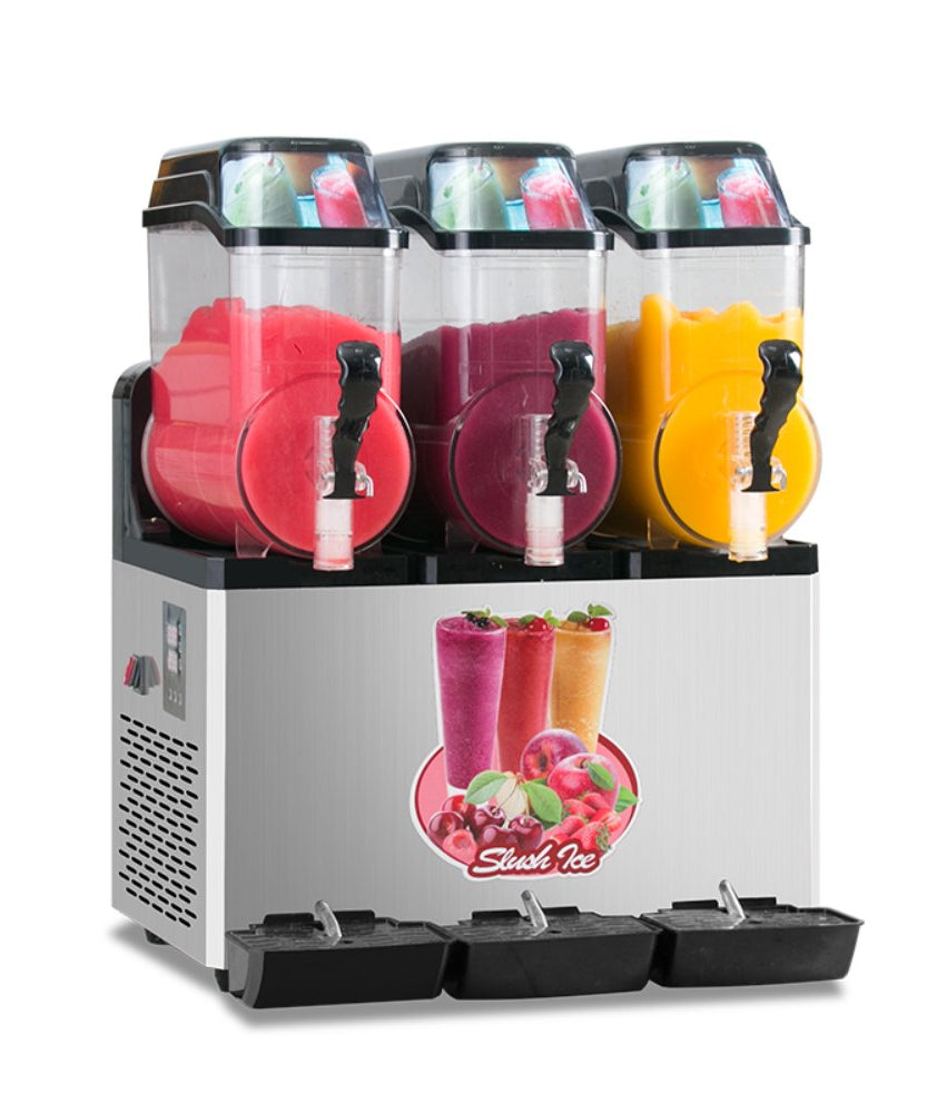 Premium Commercial Stainless Steel Slushy Machine With Triple Tank Advance Cooling, 45L (SAK52258)