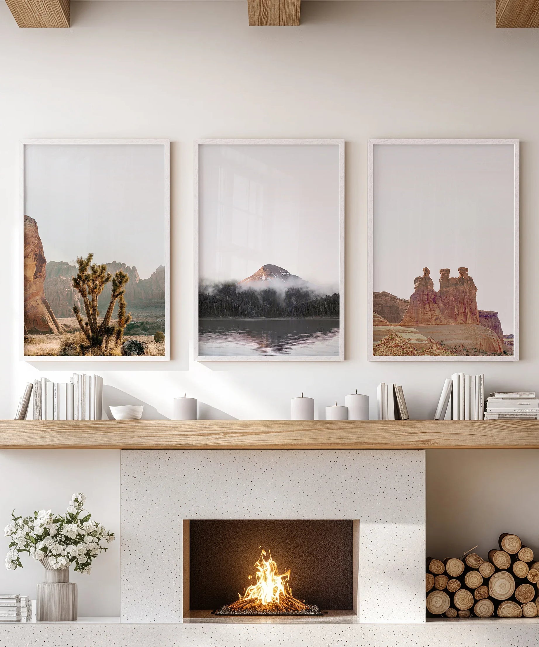 Southwest Desert Set of 3 Prints. Canyon Landscape, Red Rock
