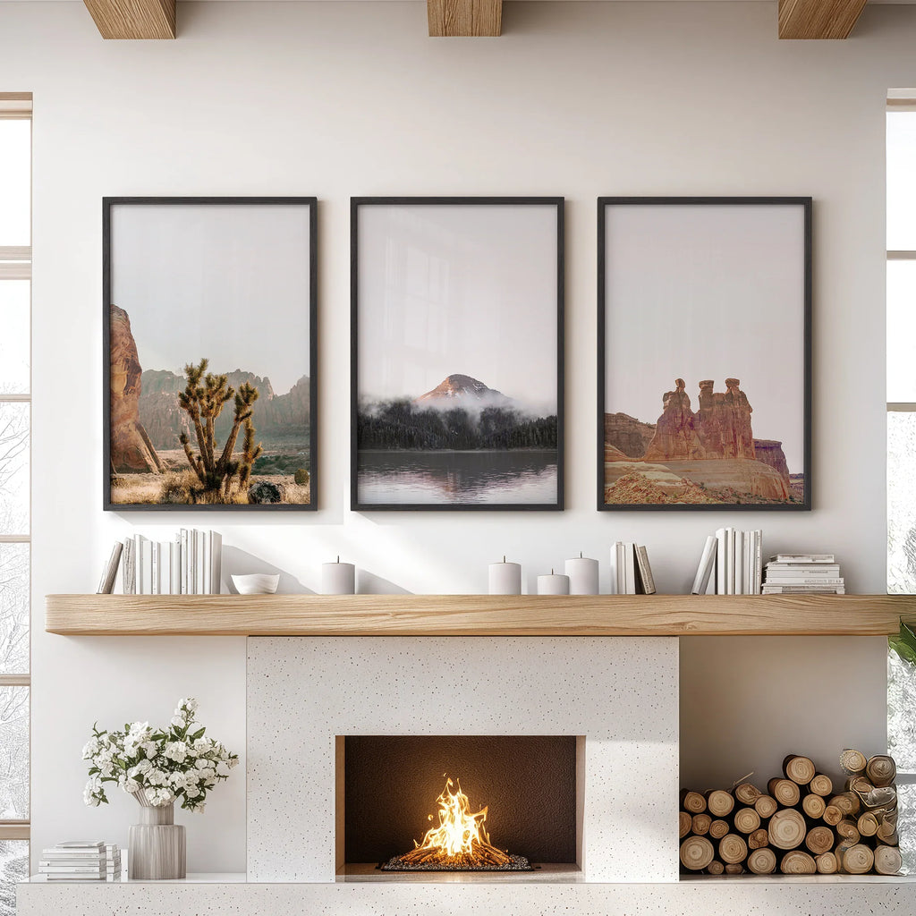 Southwest Desert Set of 3 Prints. Canyon Landscape, Red Rock