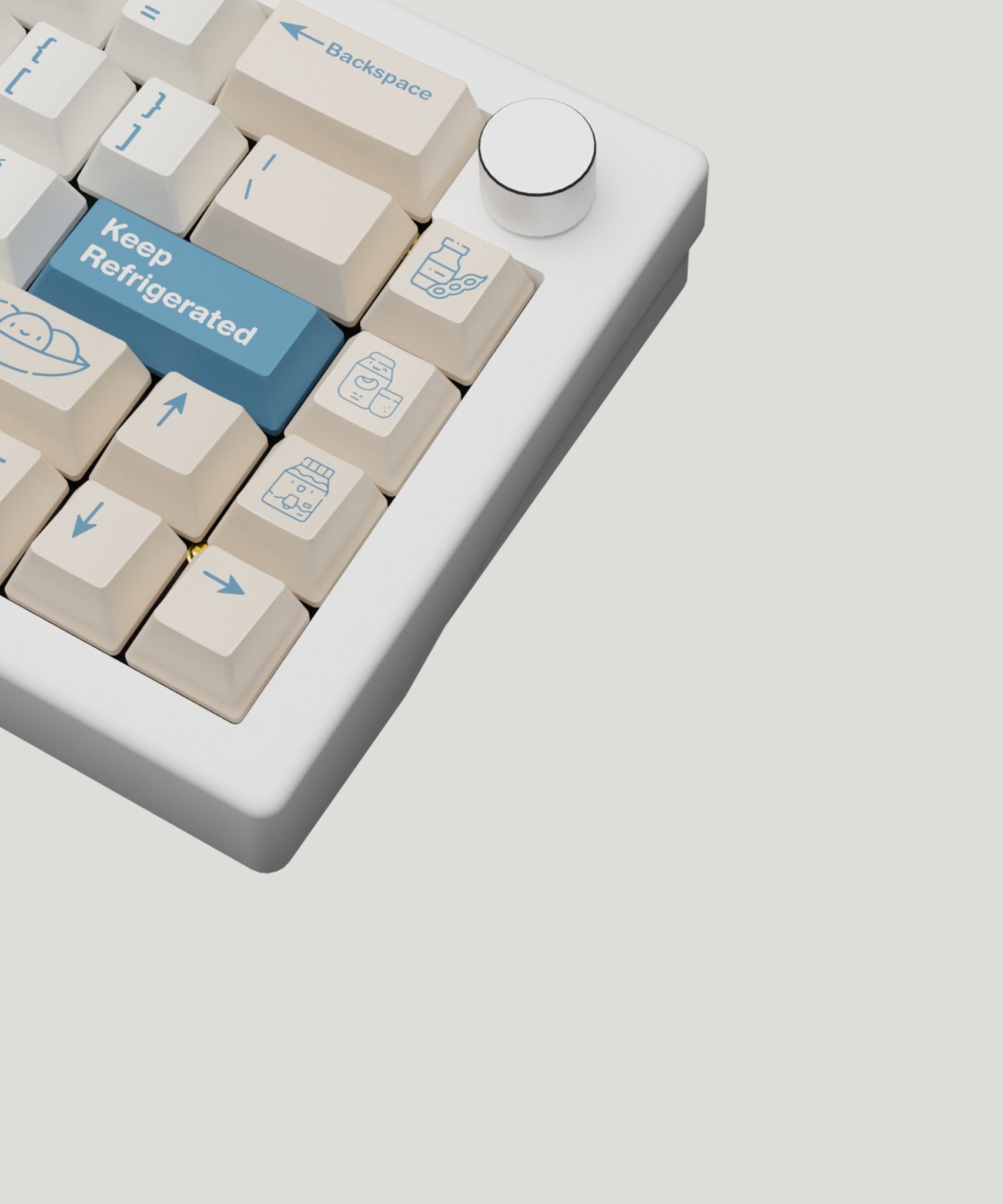Soya Milk Design Keycaps and Mechanical Keyboard