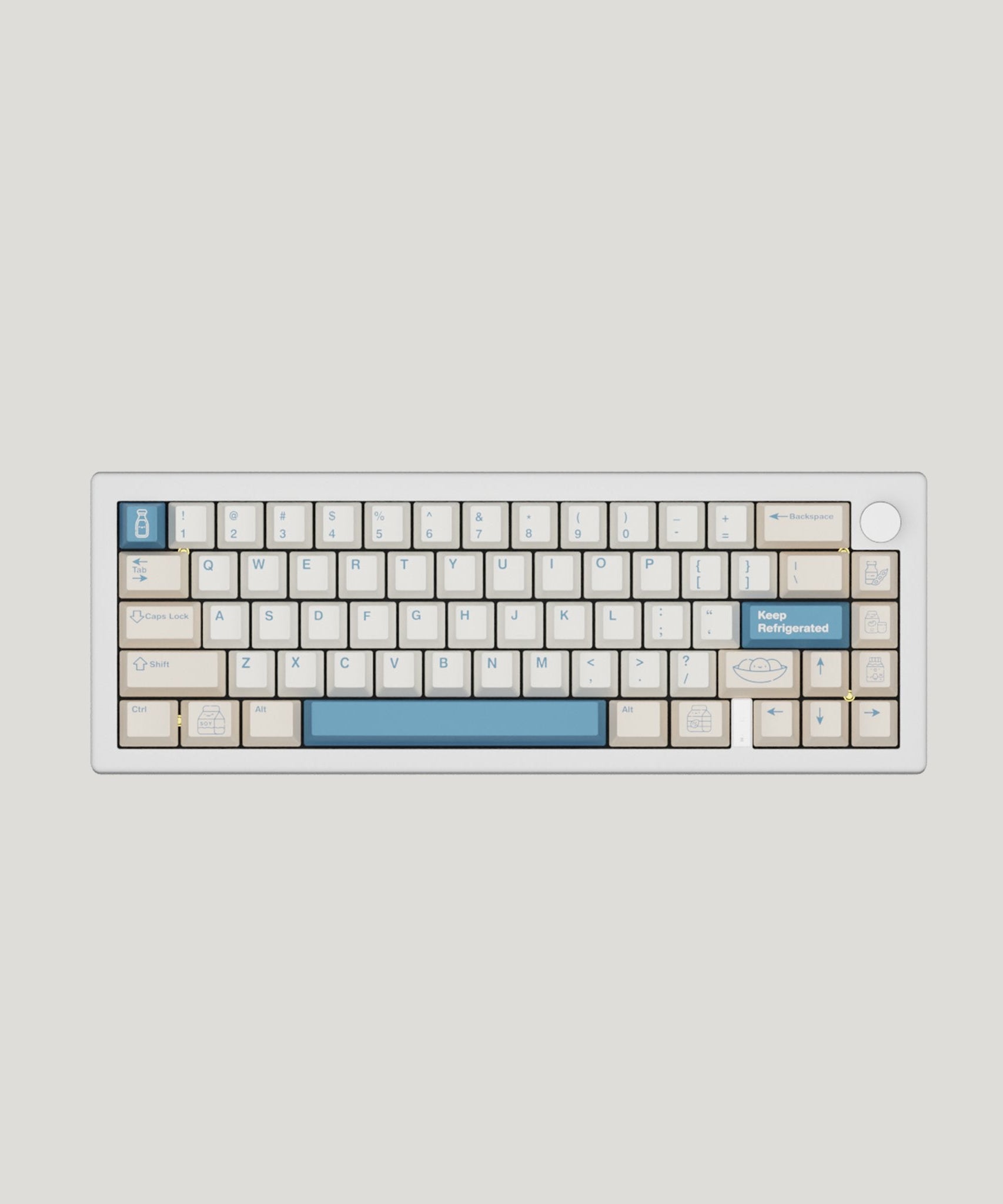 Soya Milk Design Keycaps and Mechanical Keyboard