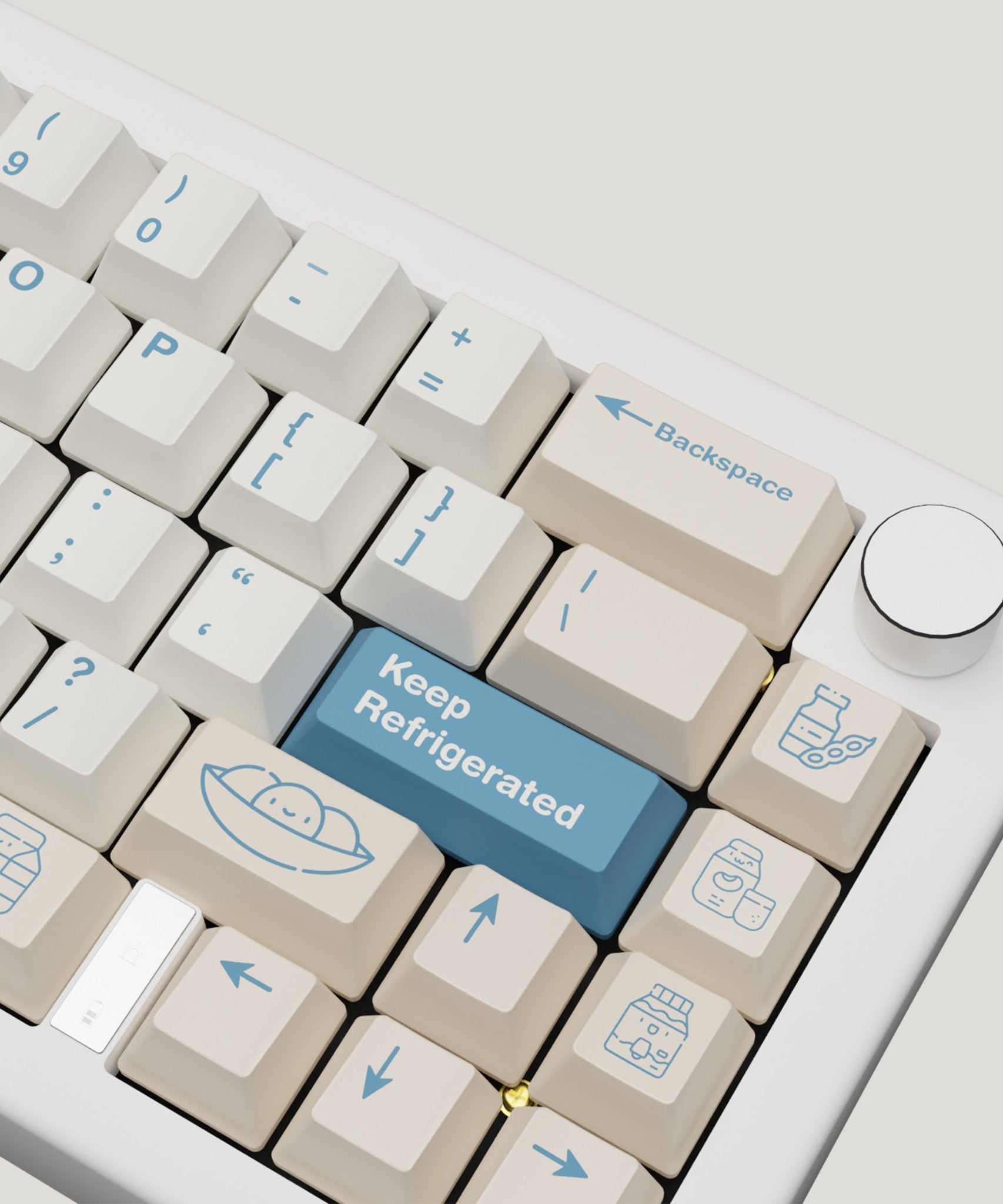 Soya Milk Design Keycaps and Mechanical Keyboard