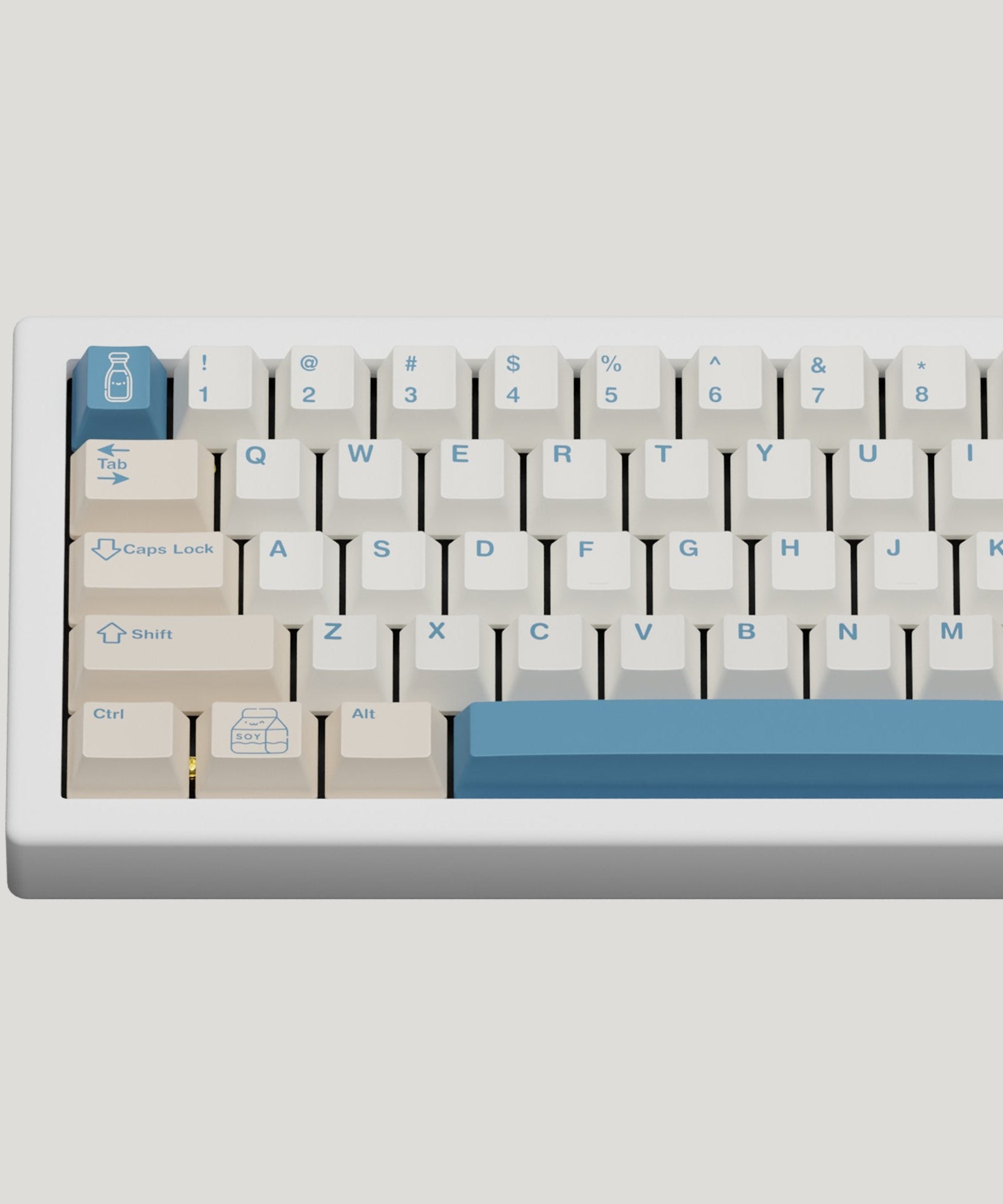 Soya Milk Design Keycaps and Mechanical Keyboard