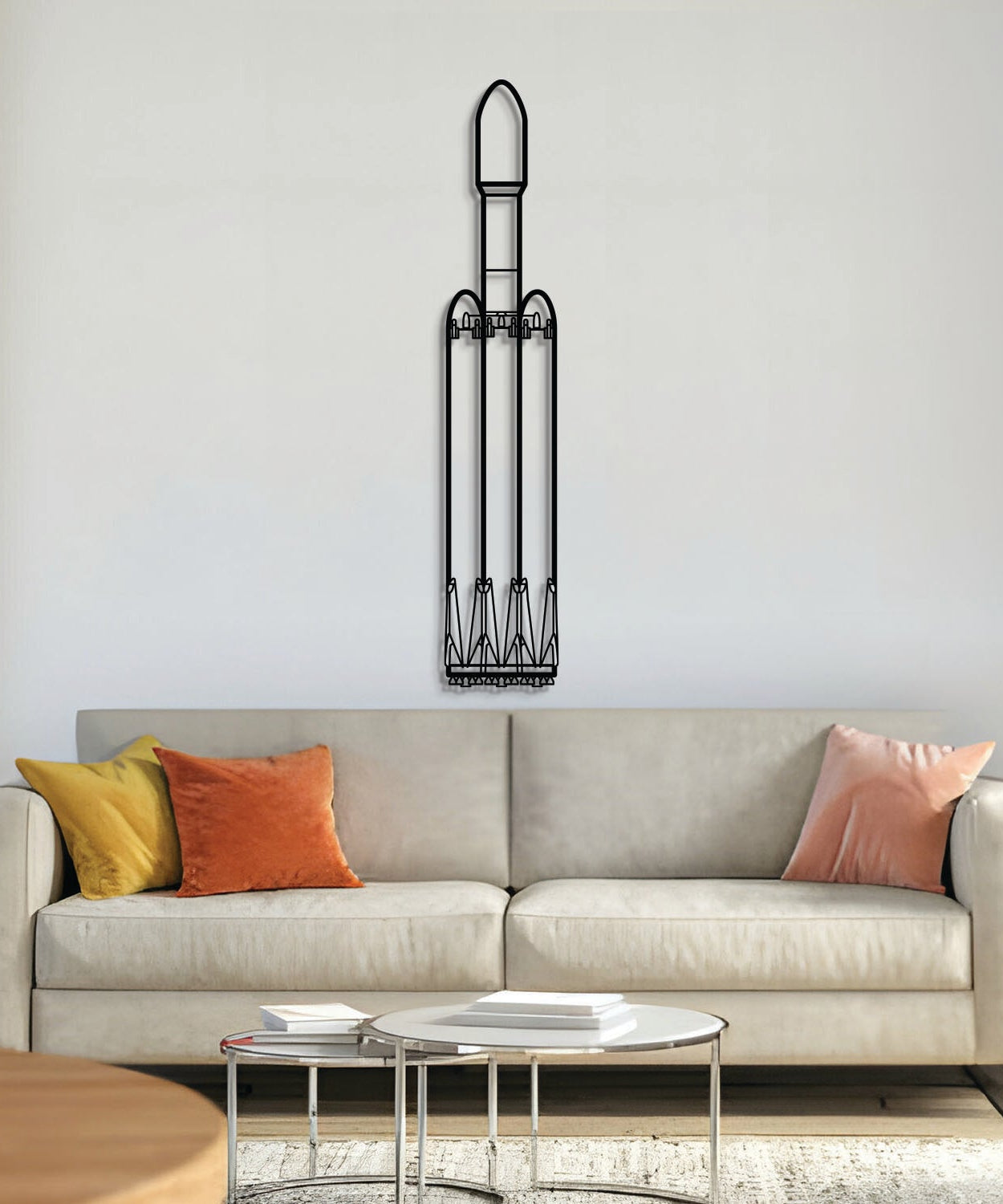 Falcon Heavy Metallflugzeug-Wandkunst - NCP0226