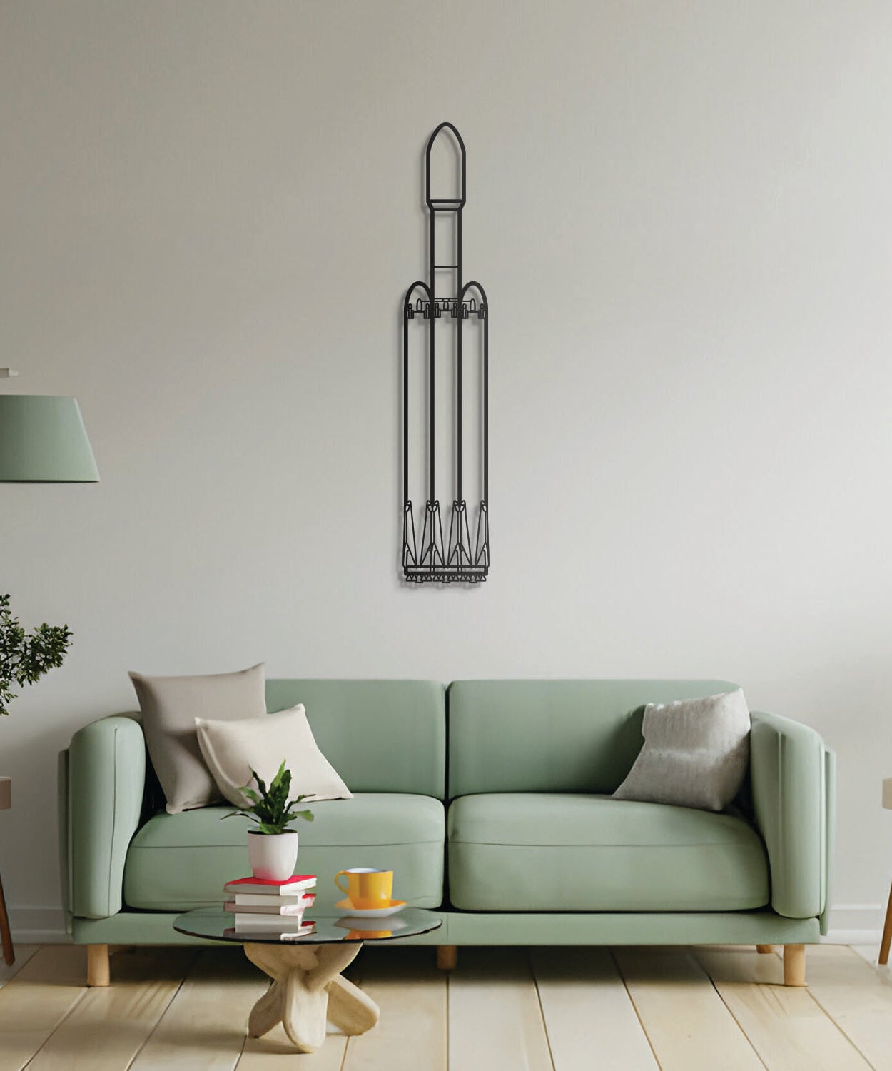 Falcon Heavy Metallflugzeug-Wandkunst - NCP0226