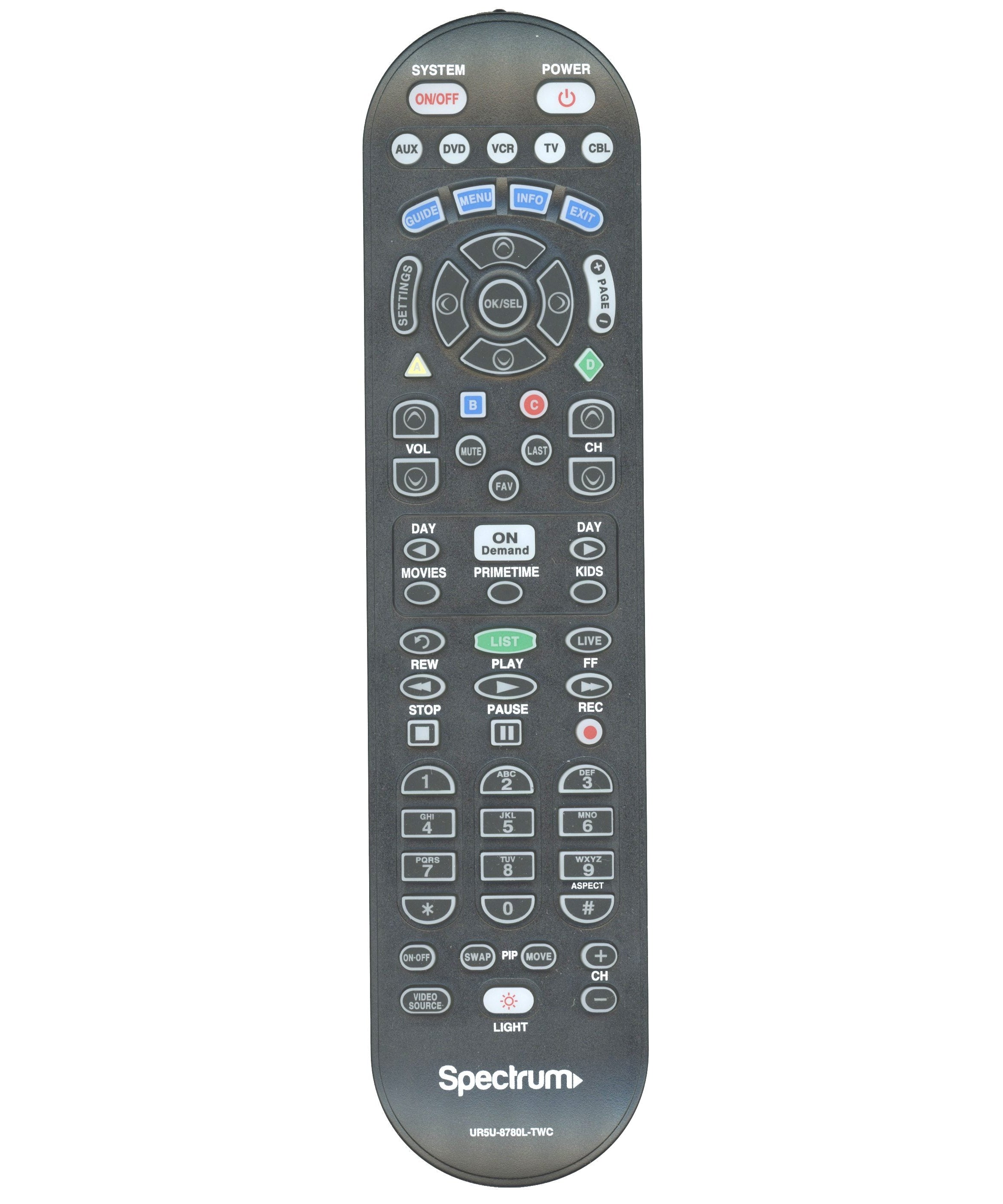Spectrum CLIKR-5 5-Device Universal Remote Control - UR5U8780LTWC